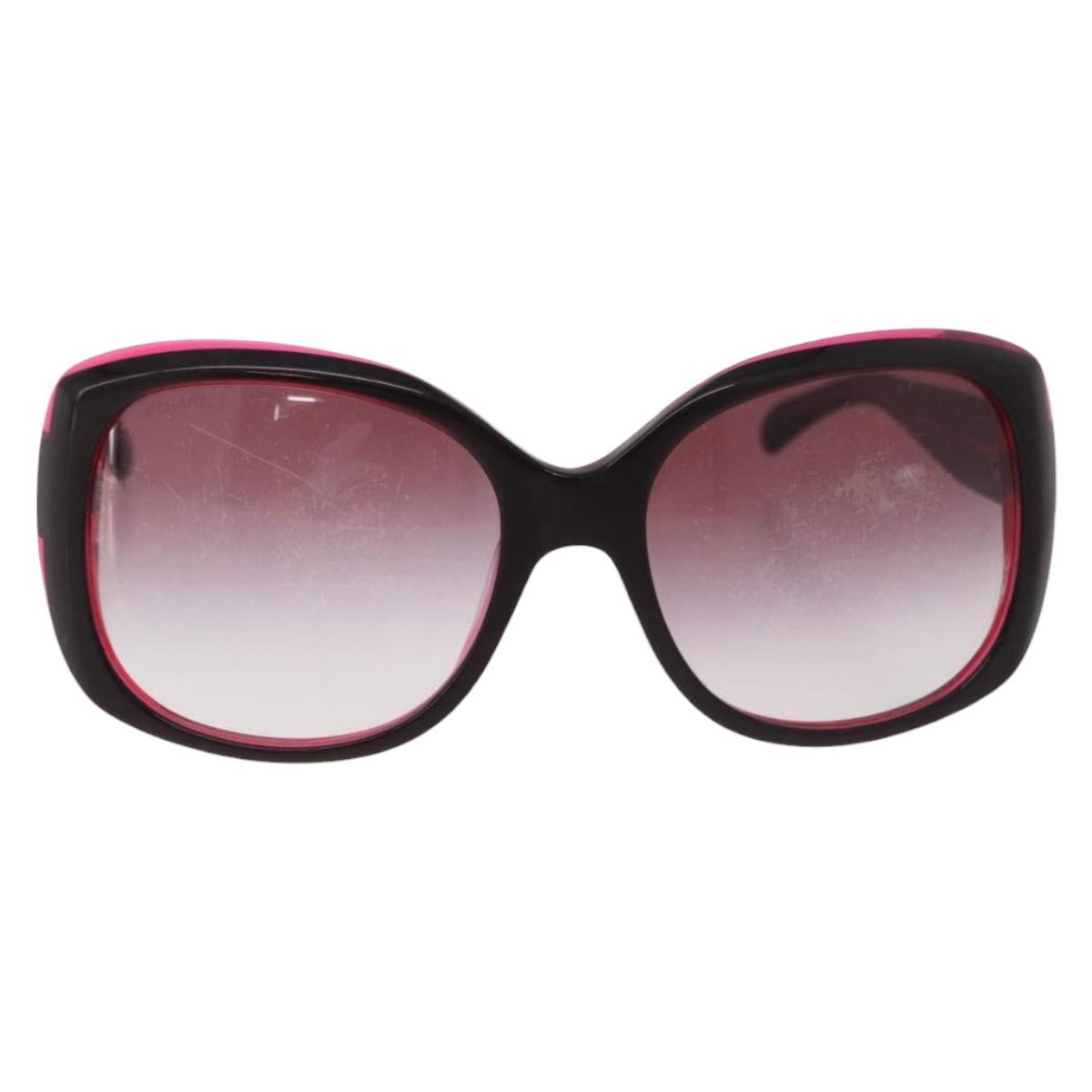 CHANEL Sunglasses Plastic Red CC Auth 190521 image 2