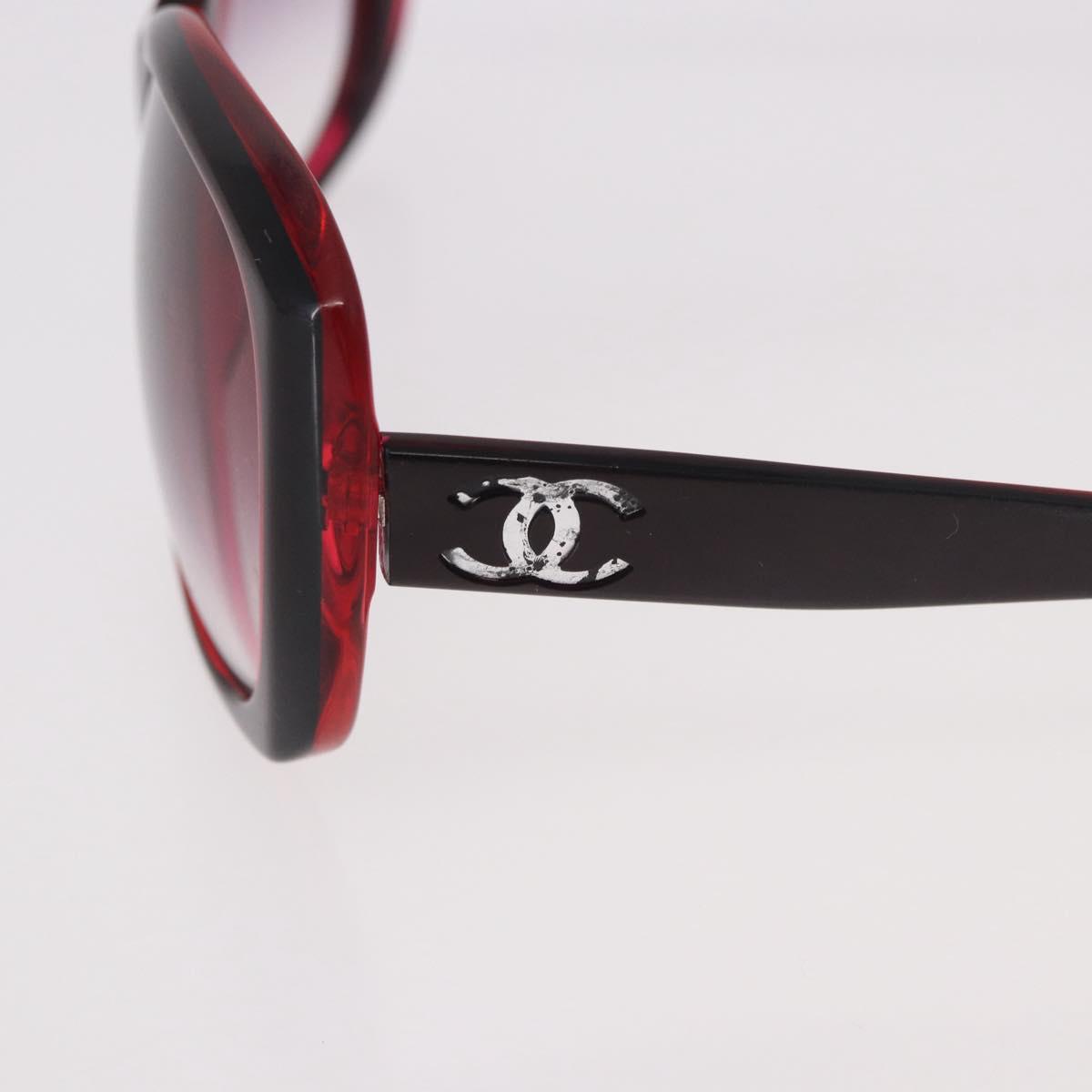 CHANEL Sunglasses Plastic Red CC Auth 190521 image 9