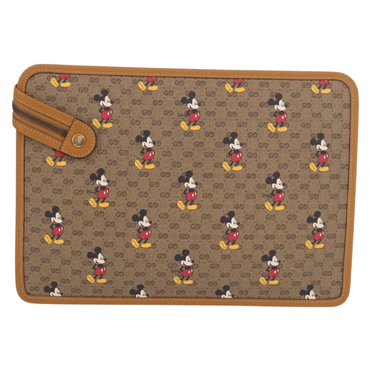 GUCCI Disney Collaboration Micro GG Supreme Bag PVC Beige 602552 Auth ep15084M image 2