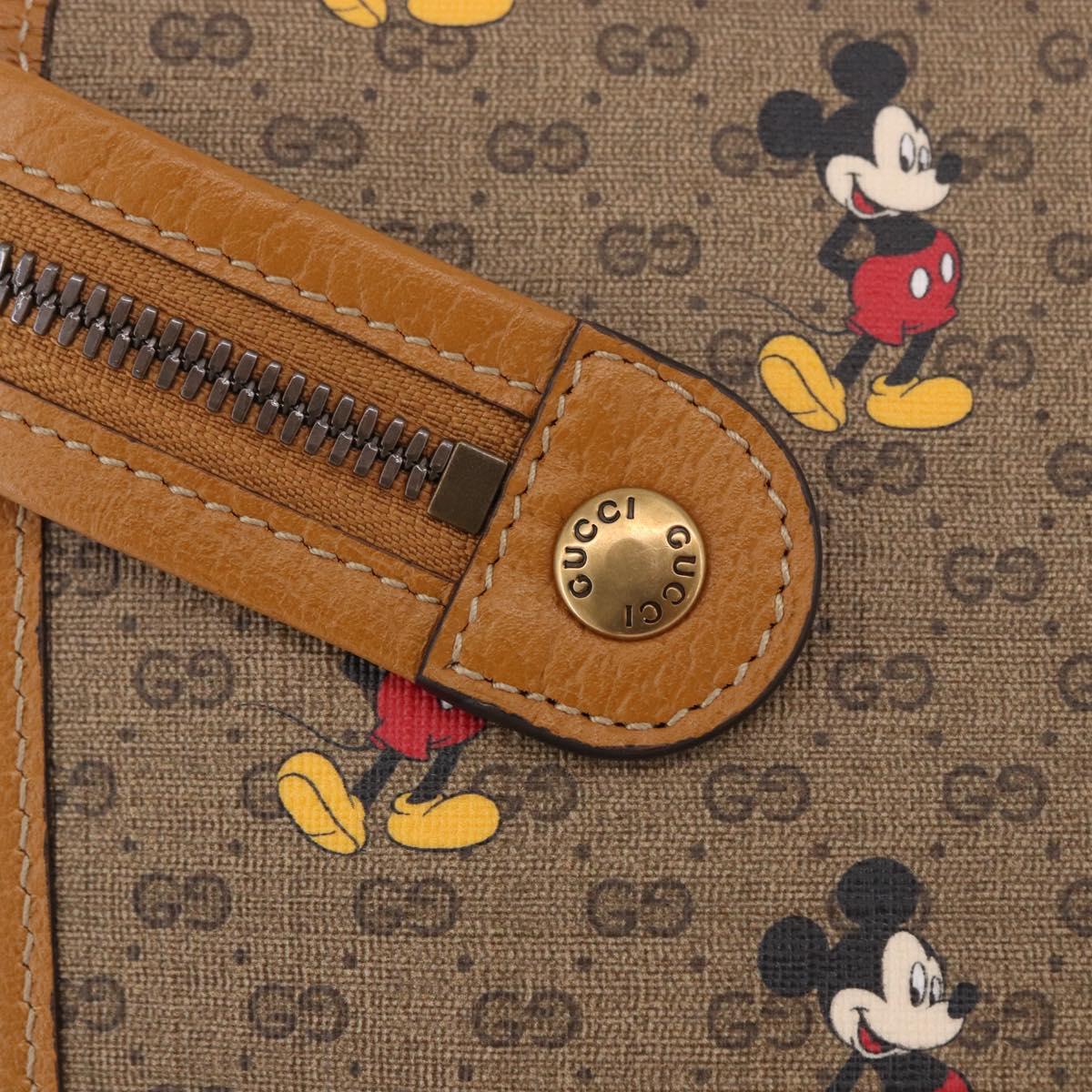 GUCCI Disney Collaboration Micro GG Supreme Bag PVC Beige 602552 Auth ep15084M image 8