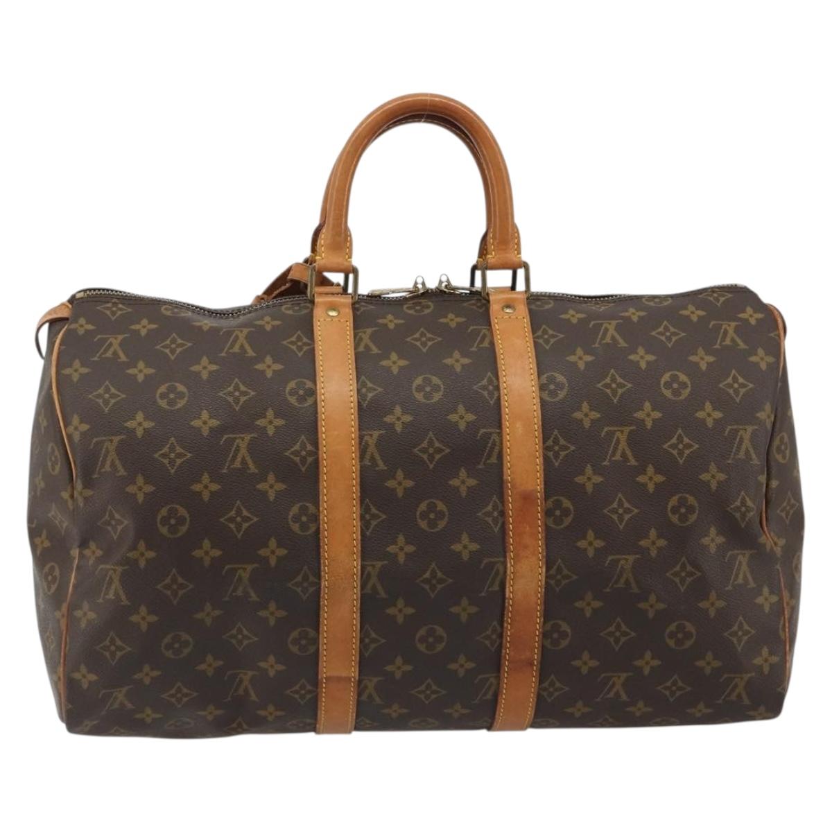 LOUIS VUITTON Monogram Keepall 45 Boston Bag M41428 LV Auth 187867A image 2