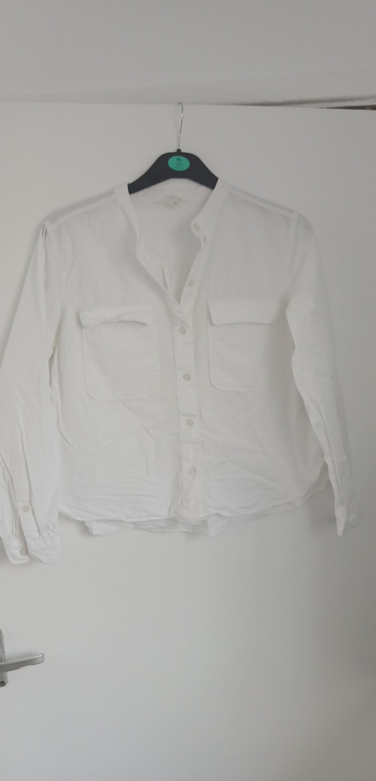 H&M Women White Cotton Long Sleeve Shirt XL