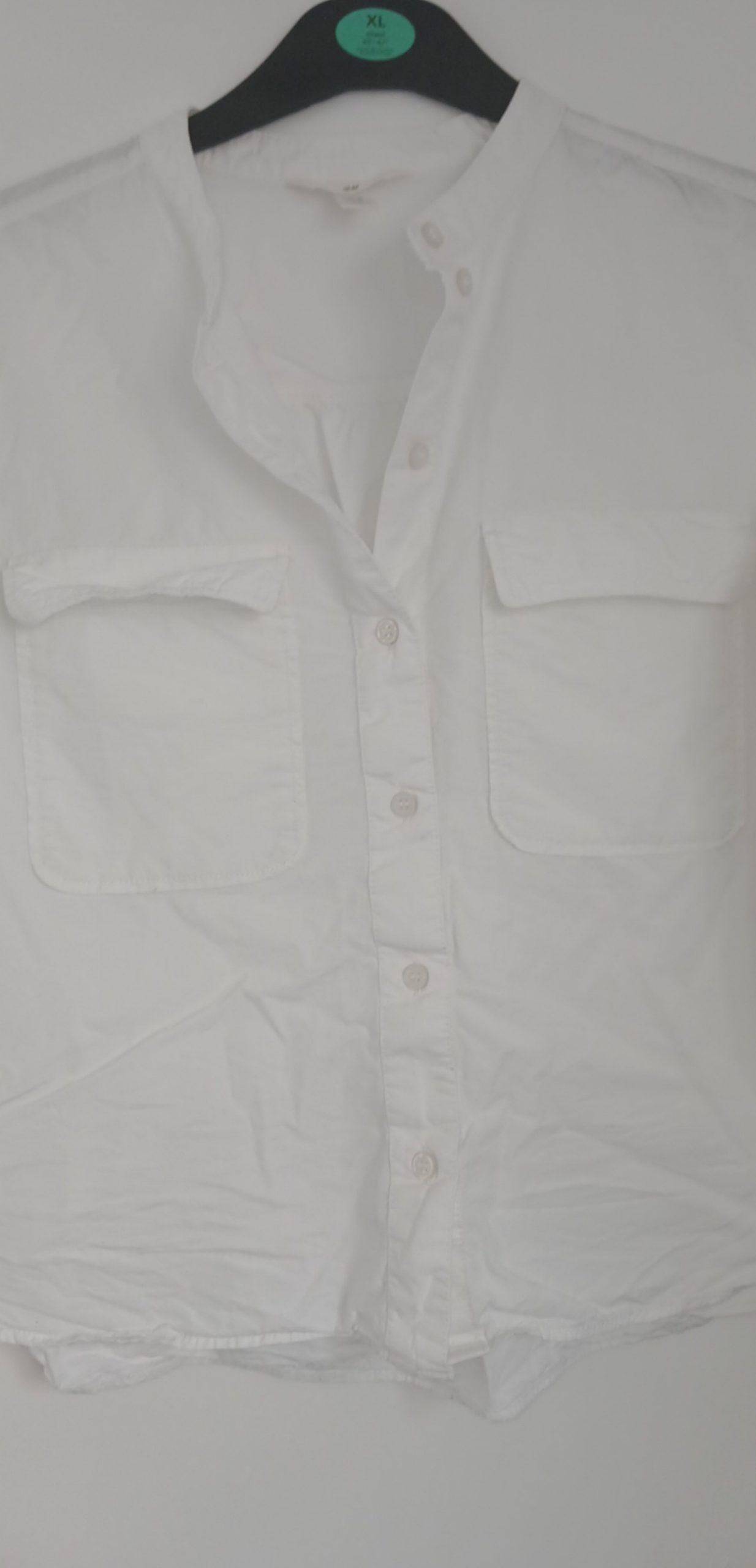 H&M Women White Cotton Long Sleeve Shirt XL image 3
