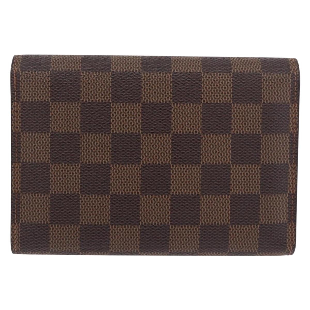 LOUIS VUITTON Damier Ebene Porte Tresor Etui Papie Wallet N61202 LV Auth 188674A image 2