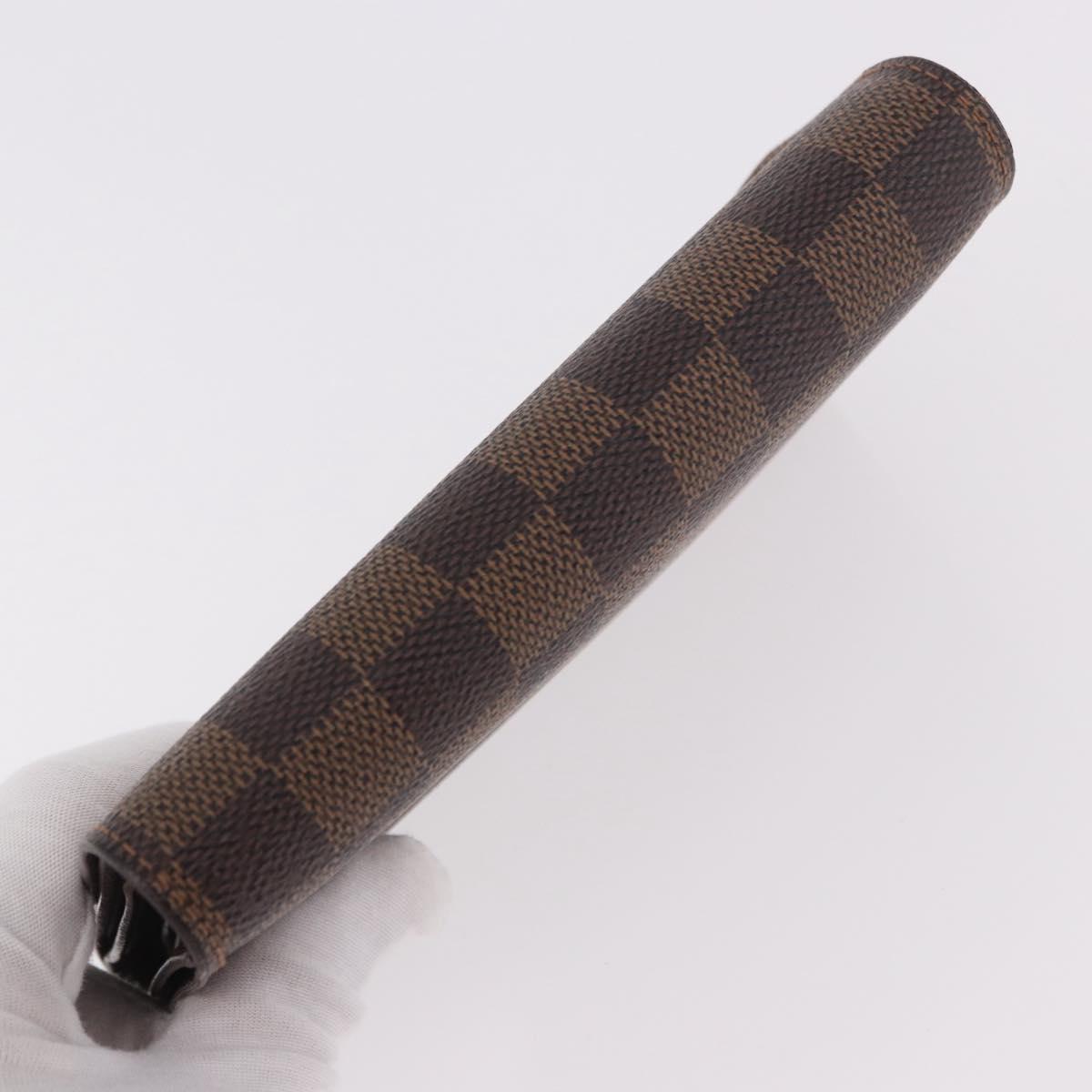 LOUIS VUITTON Damier Ebene Porte Tresor Etui Papie Wallet N61202 LV Auth 188674A image 5