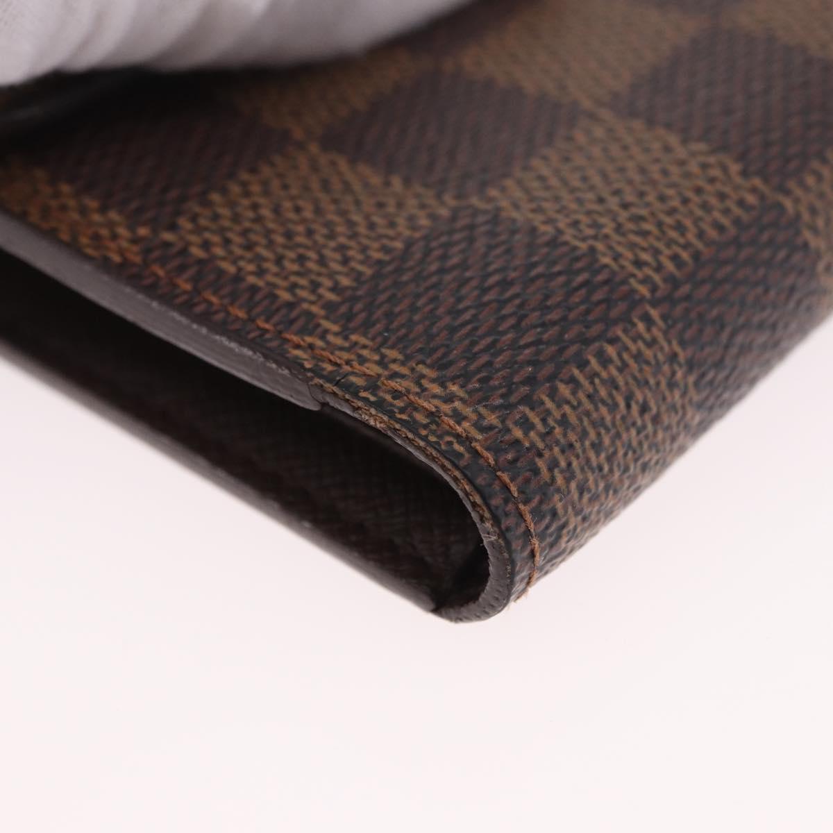 LOUIS VUITTON Damier Ebene Porte Tresor Etui Papie Wallet N61202 LV Auth 188674A image 7