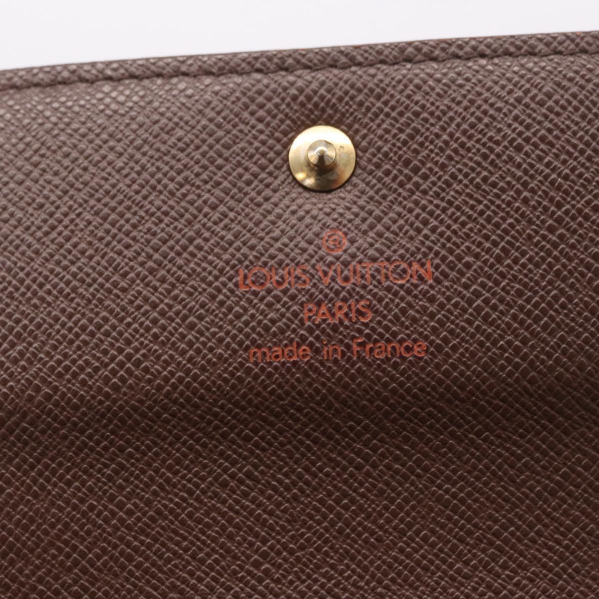 LOUIS VUITTON Damier Ebene Porte Tresor Etui Papie Wallet N61202 LV Auth 188674A image 8