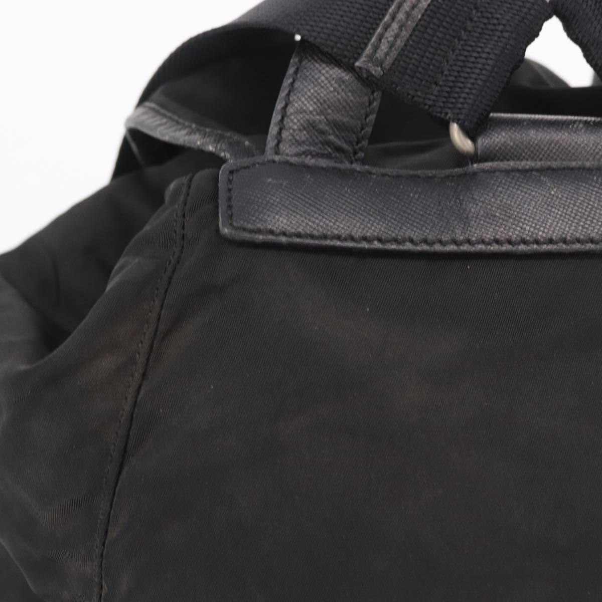 PRADA Backpack Nylon Black Silver Auth 188443 image 4