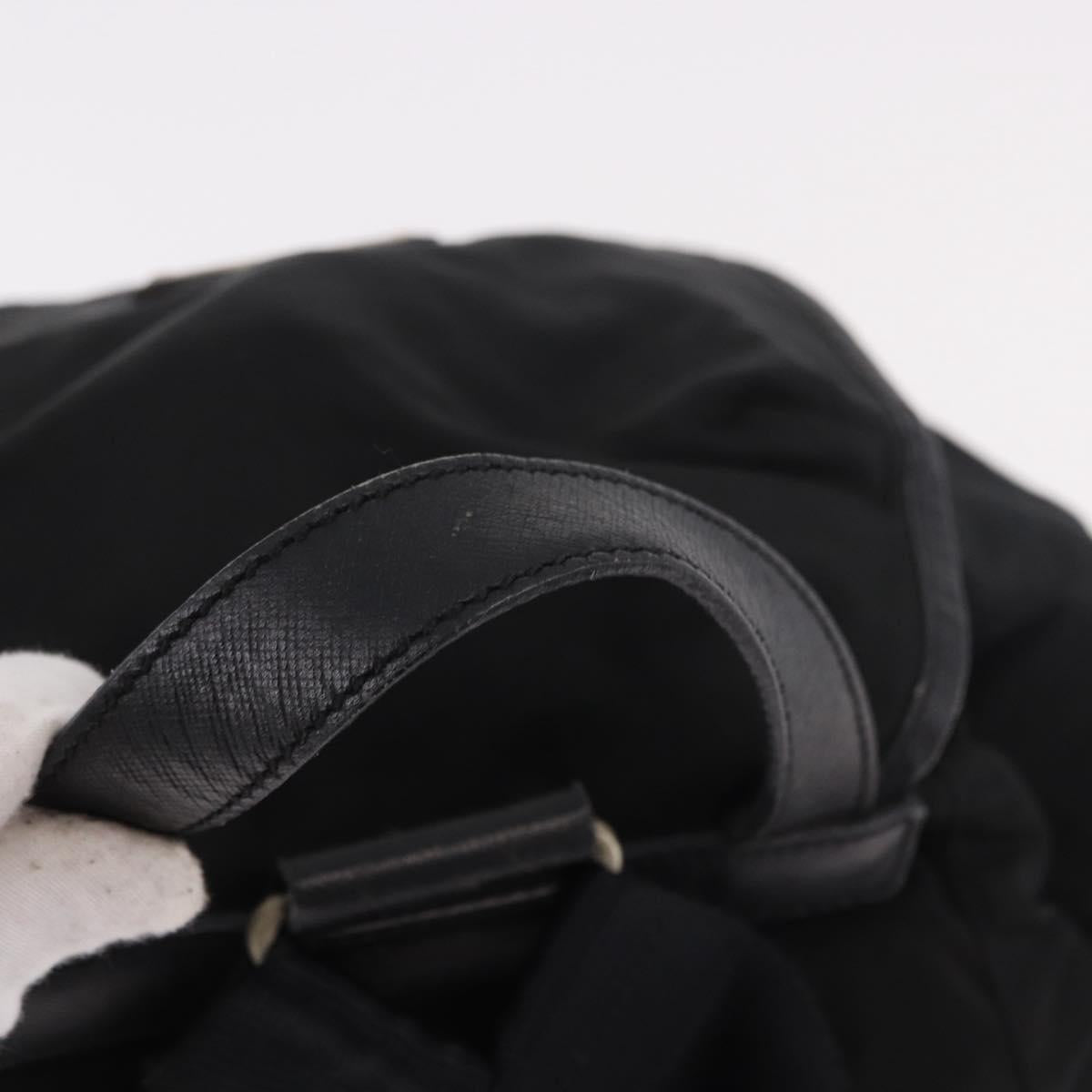 PRADA Backpack Nylon Black Silver Auth 188443 image 8
