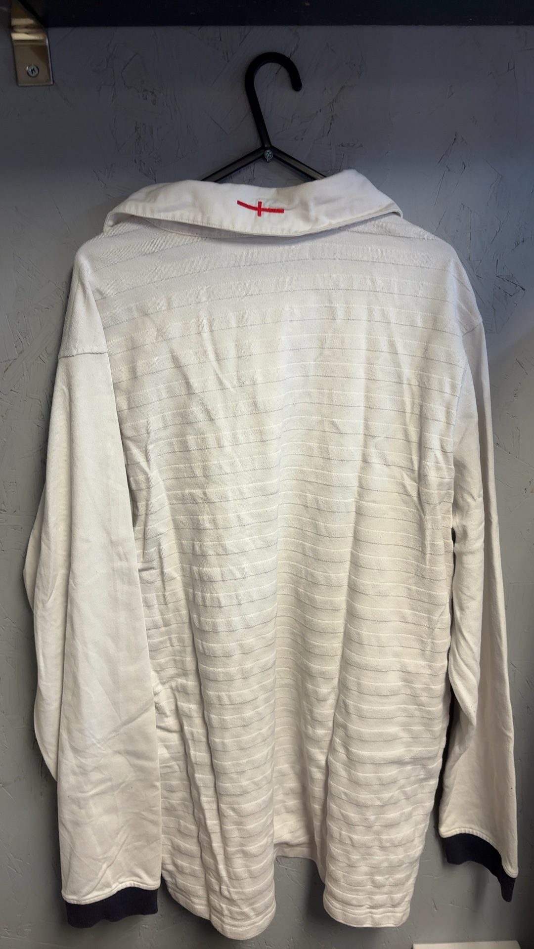 Canterbury White England Rugby Shirt Medium Long Sleeve Cotton image 3