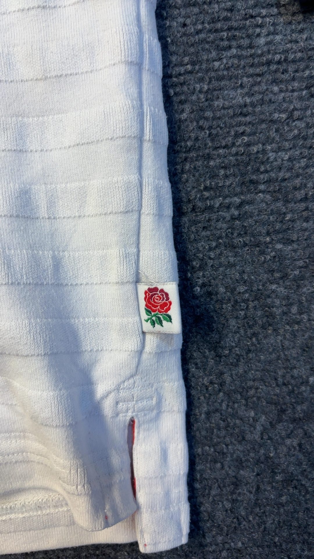 Canterbury White England Rugby Shirt Medium Long Sleeve Cotton image 4