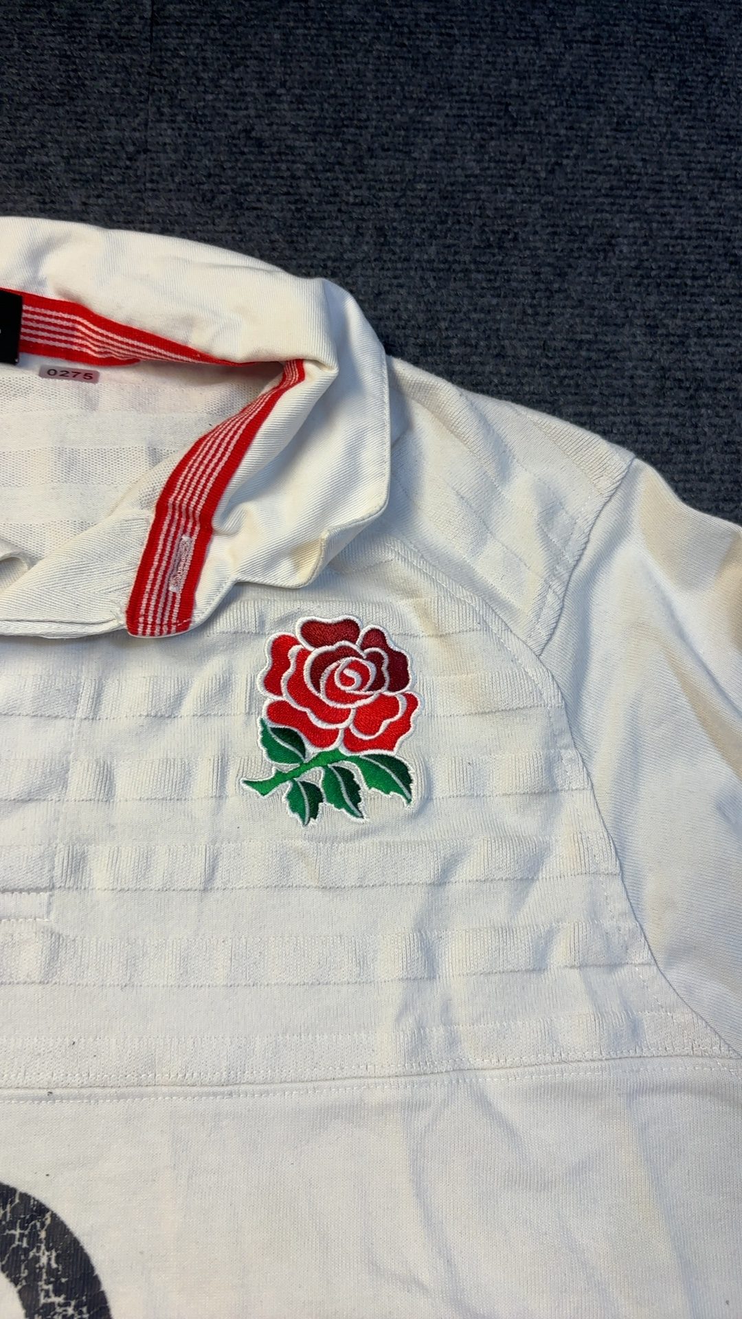 Canterbury White England Rugby Shirt Medium Long Sleeve Cotton image 8