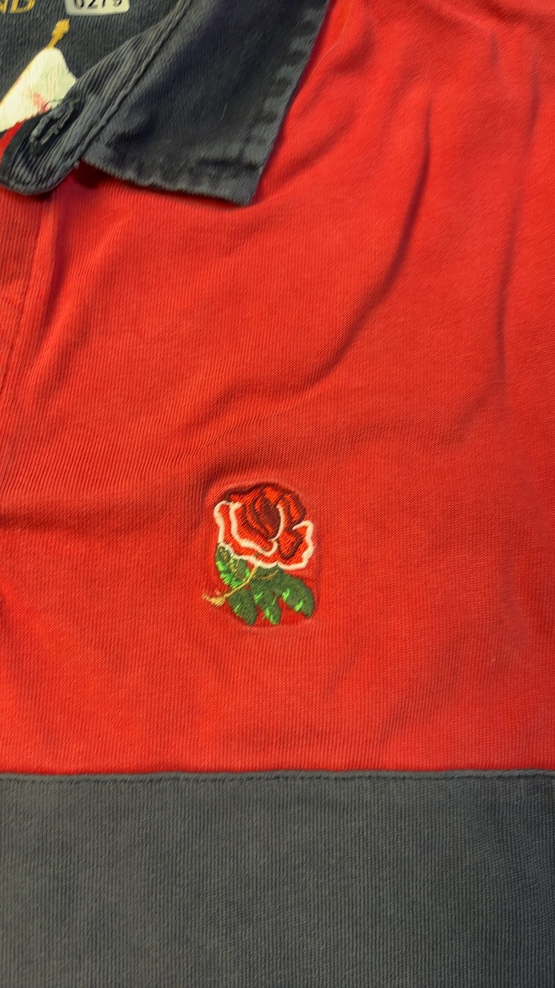 England Red & Navy Vintage Rugby Shirt XL good condition image 5