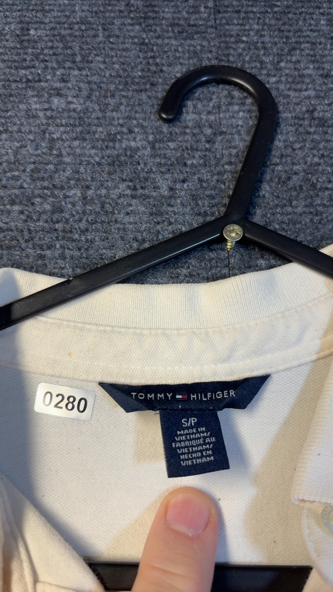 Tommy Hilfiger Vintage Women's White Purple & Navy Long Sleeve Color Block Polo Shirt Medium image 9