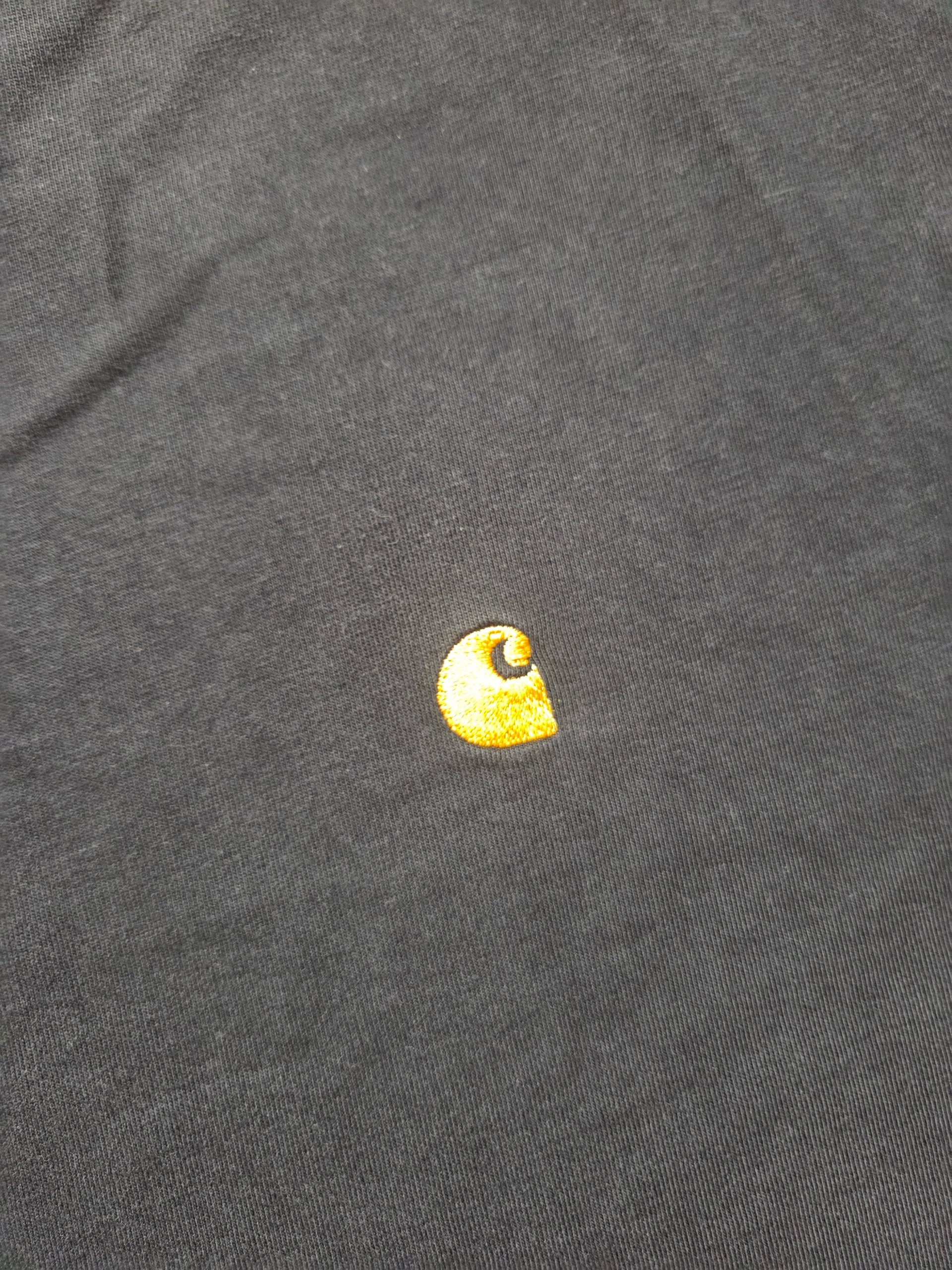 Carhartt WIP S/S Chase T-Shirt Dark Navy Gold Men’s Large Embroidered Logo image 6