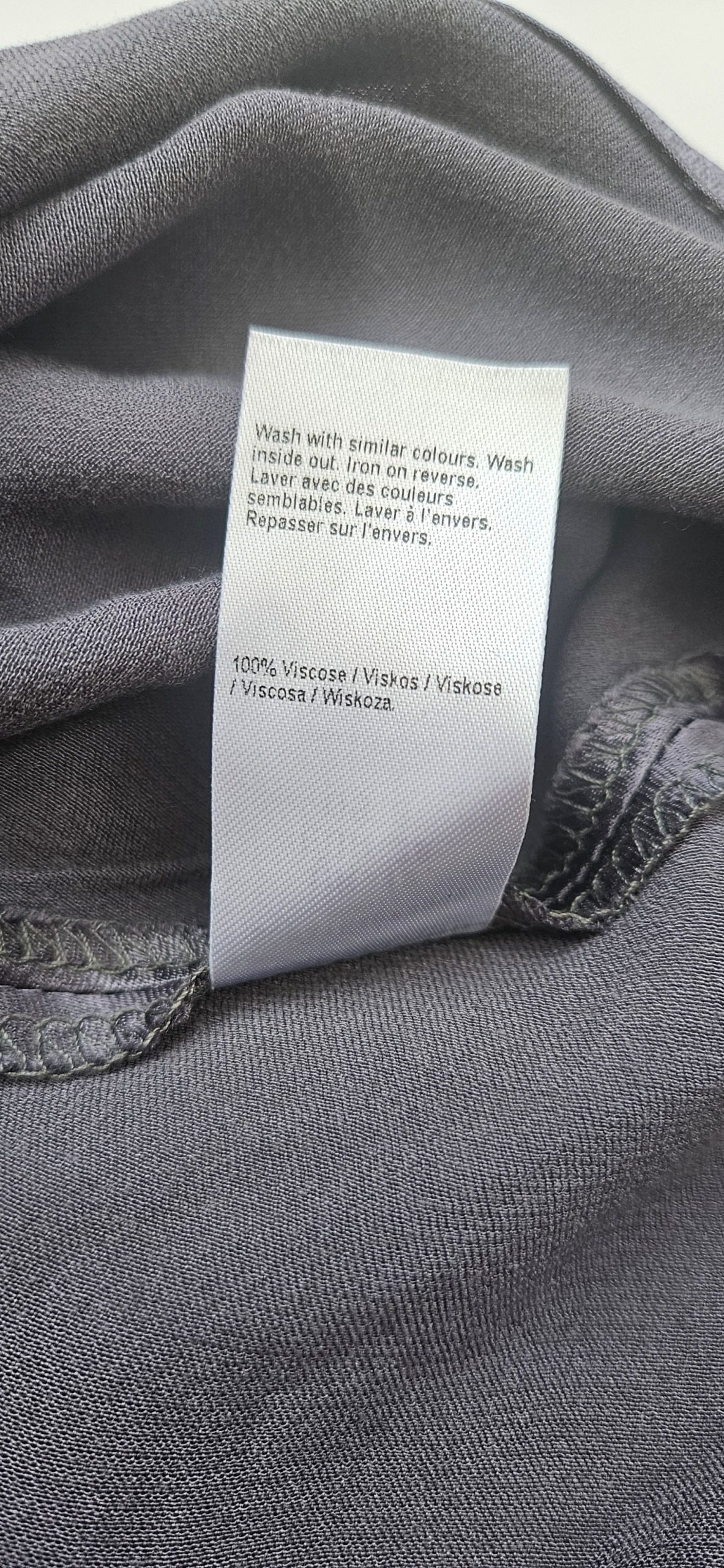River Island Grey Satin Slip Dress UK 12 Viscose image 5