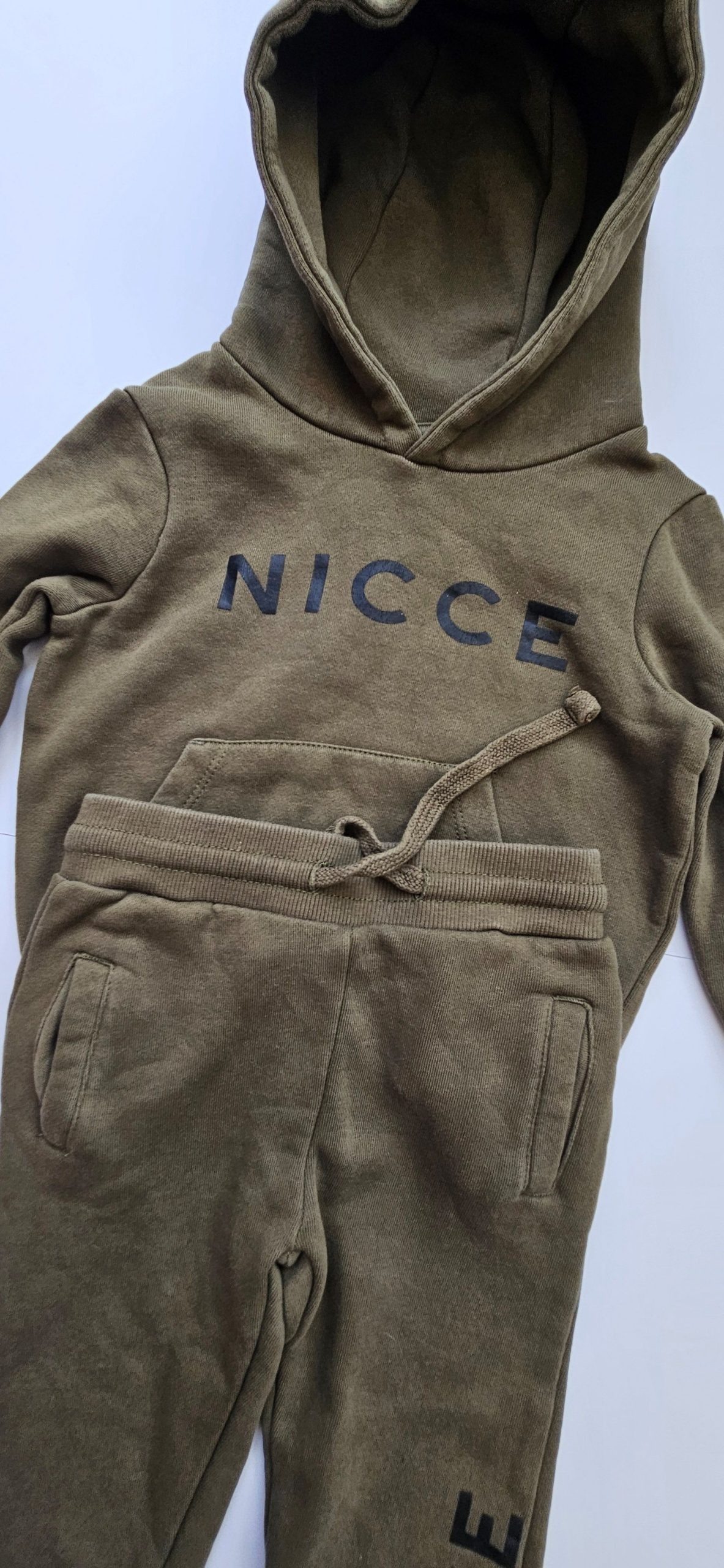 Nicce Kids' Khaki Hoodie & Joggers 2-3 Years Cotton Polyester image 2