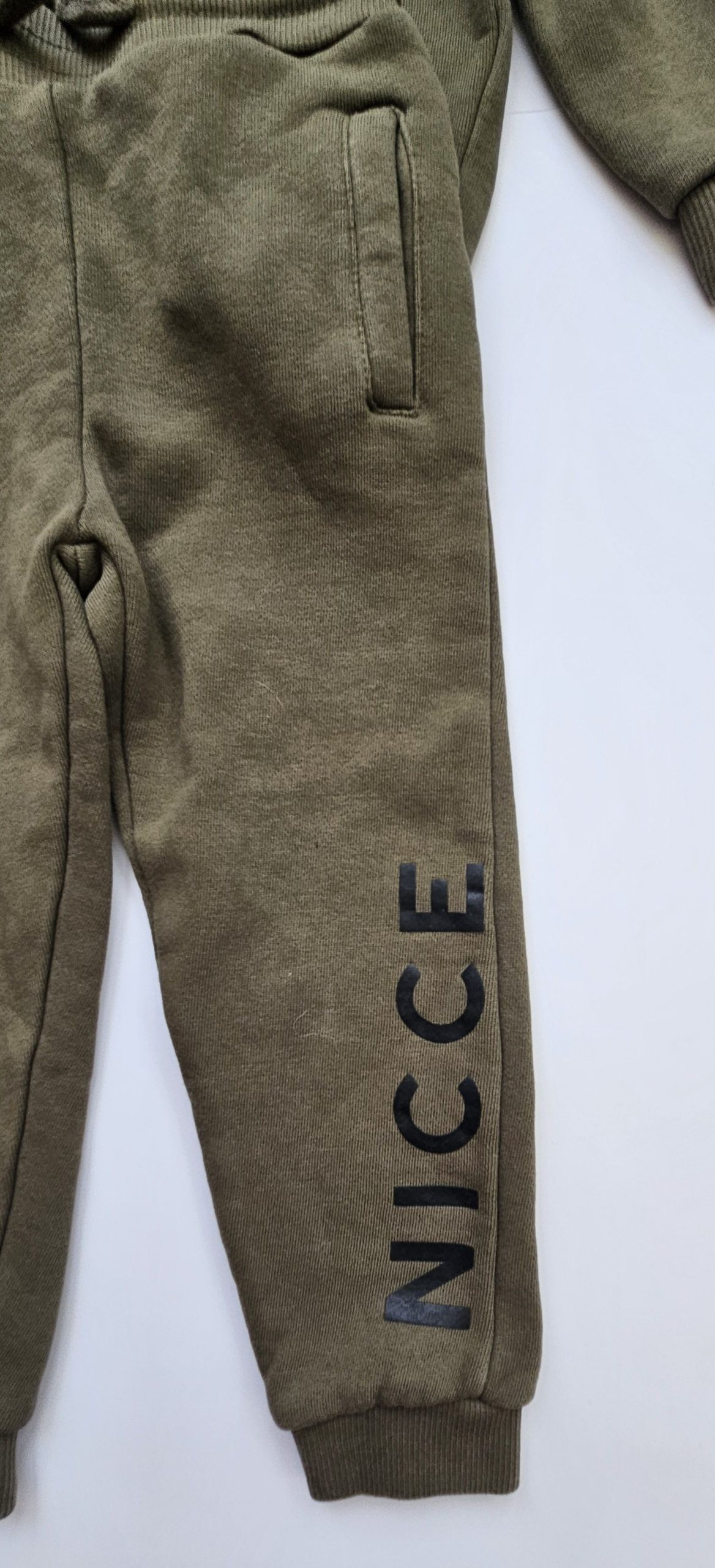 Nicce Kids' Khaki Hoodie & Joggers 2-3 Years Cotton Polyester image 3