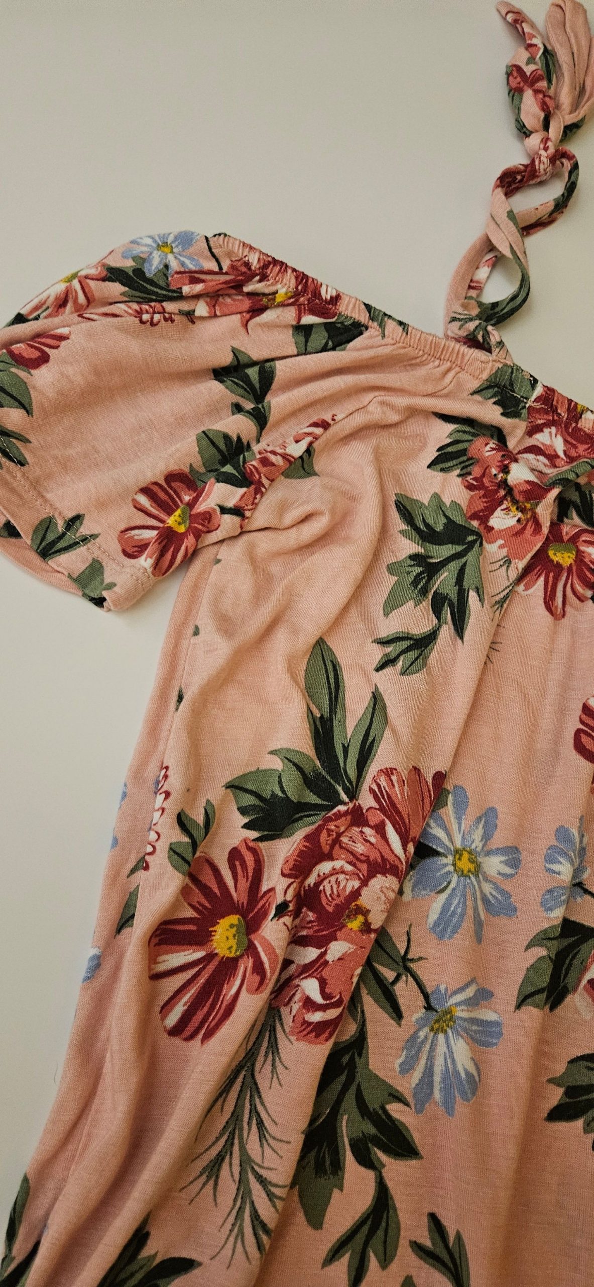 Dorothy Perkins Women's Pink Floral Cold Shoulder Top UK 12 image 2