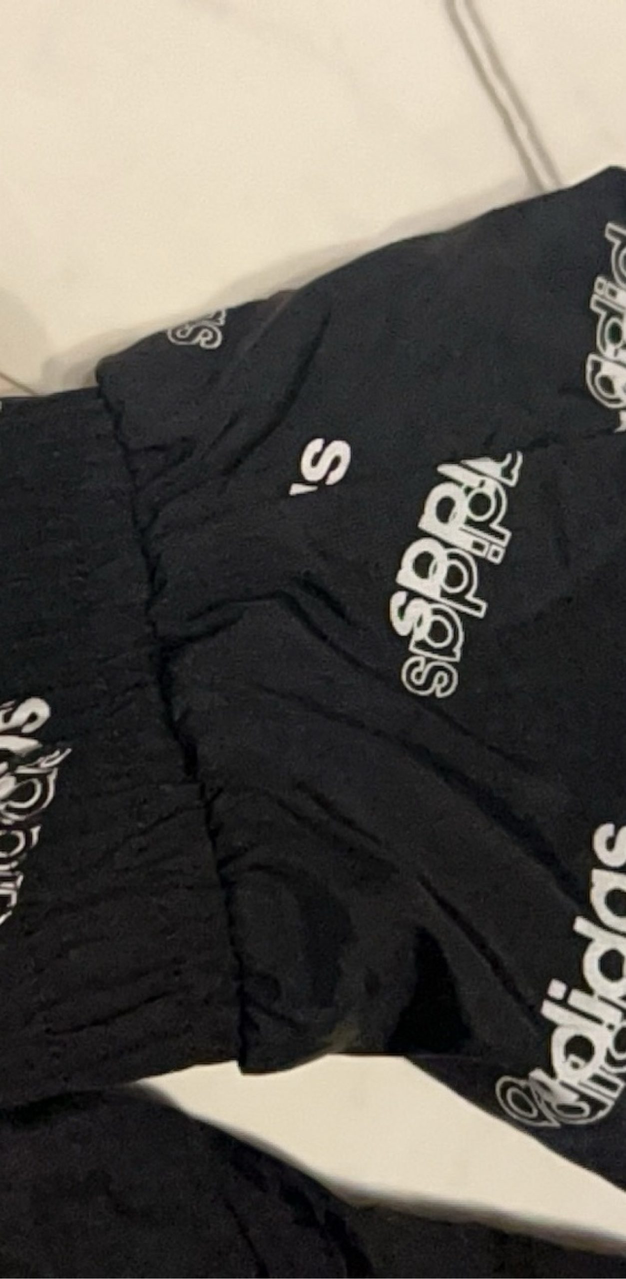 Adidas Black & White Logo Print Track Jacket Small image 7