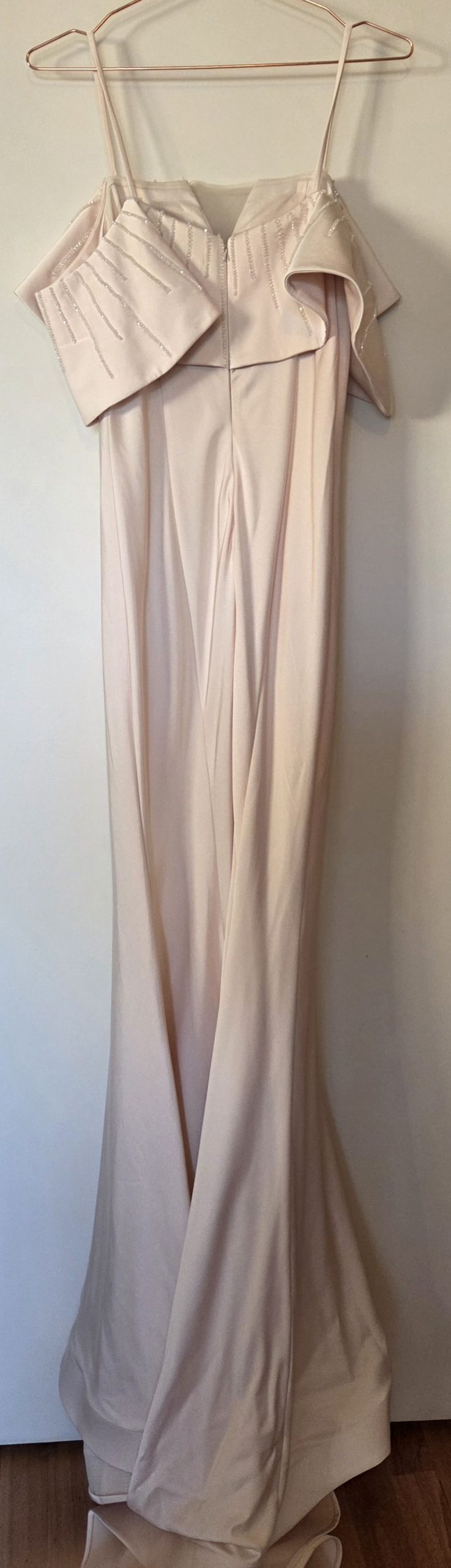 Tania Olsen Women's Pale Pink Ruffle Sequin Evening Dress Size 8 image 8
