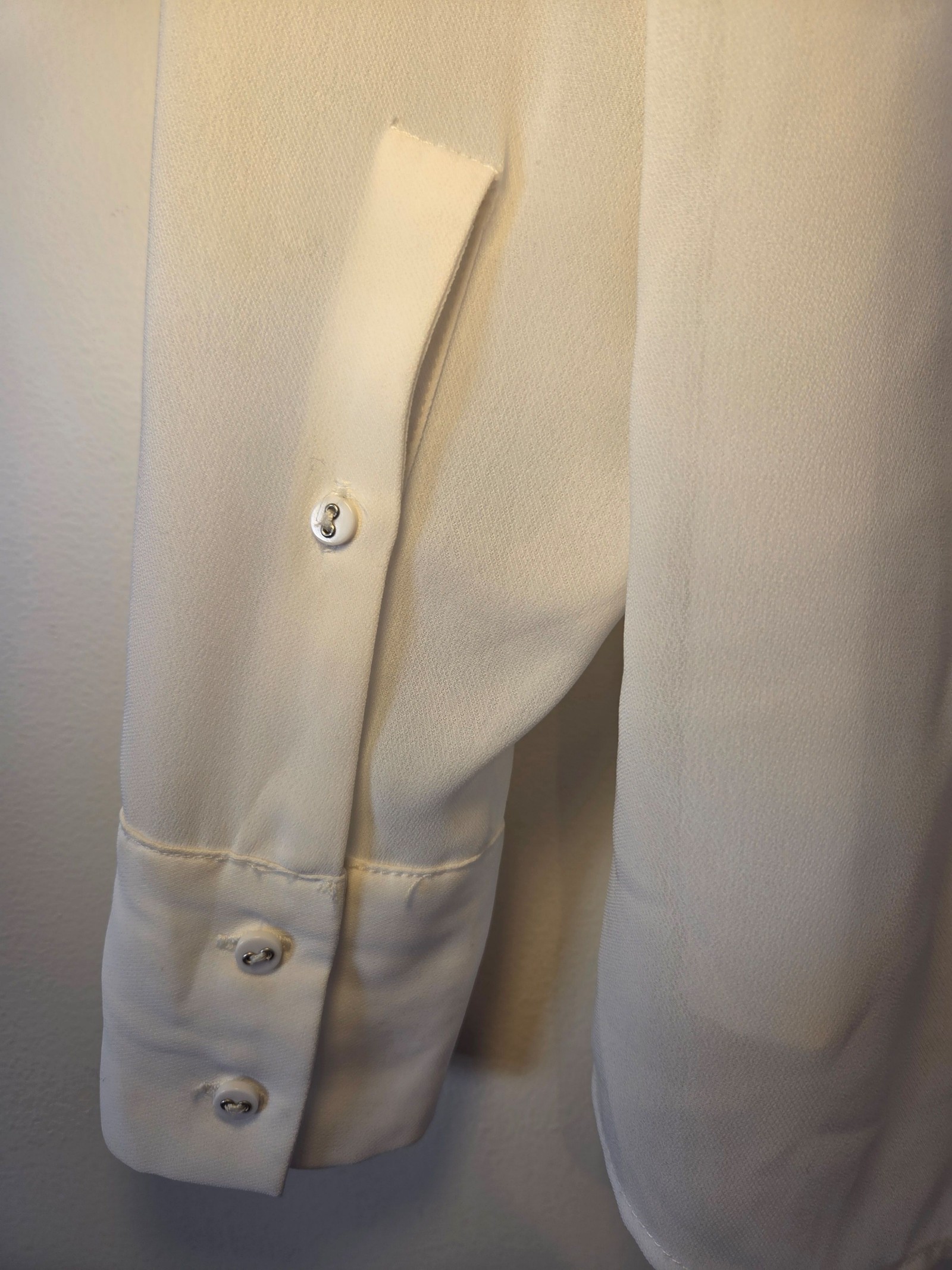 Witchery Women White Long Sleeve Blouse Size 8 image 3