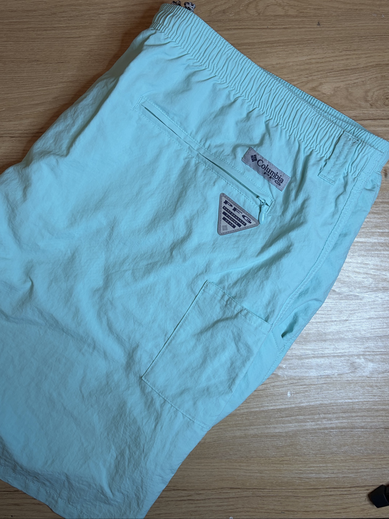 Columbia Men's Light Blue Omni-Shade Fishing Shorts 2X Large