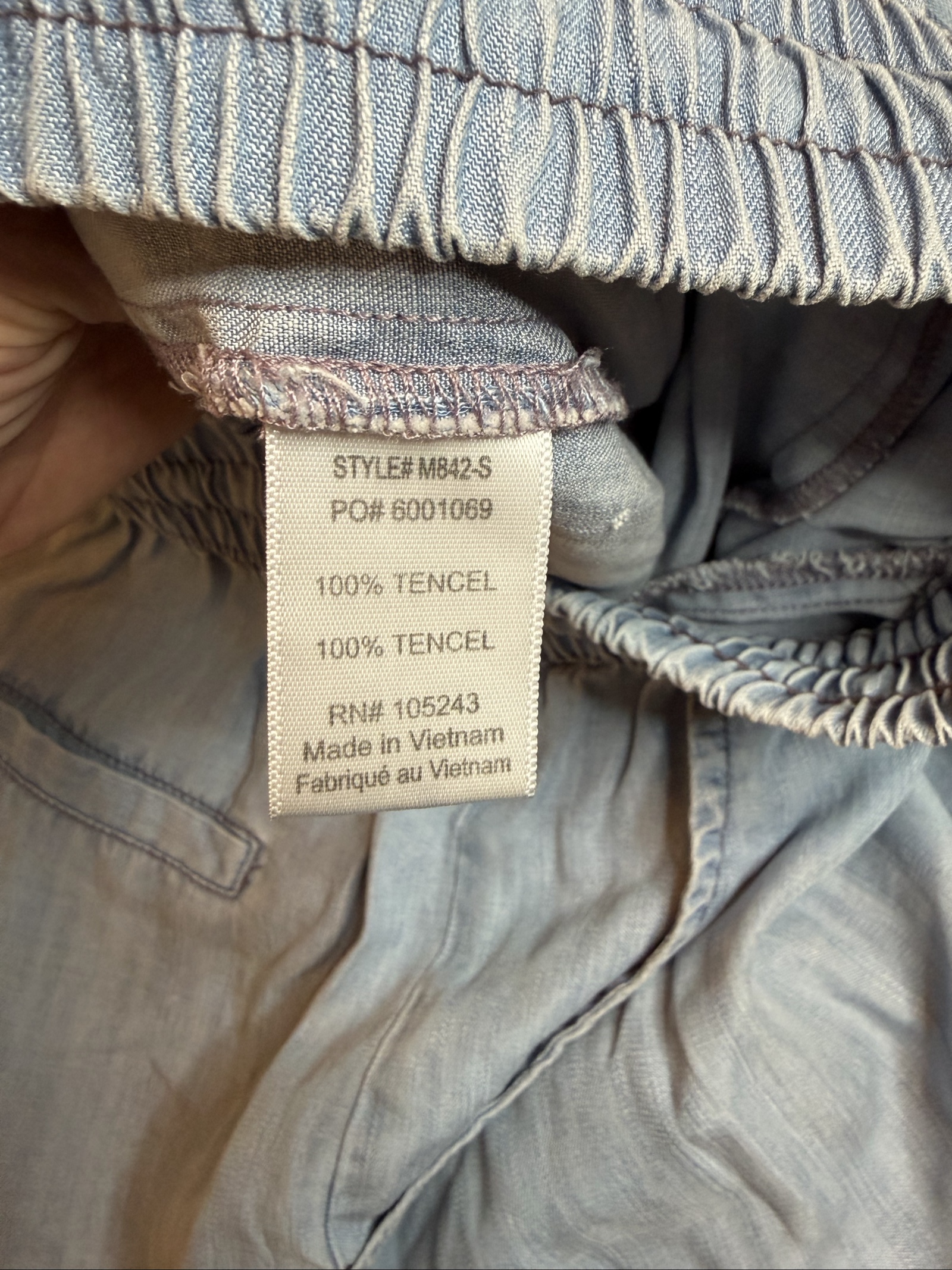 Bobeau Light Blue Tencel Relaxed Shorts Medium image 3