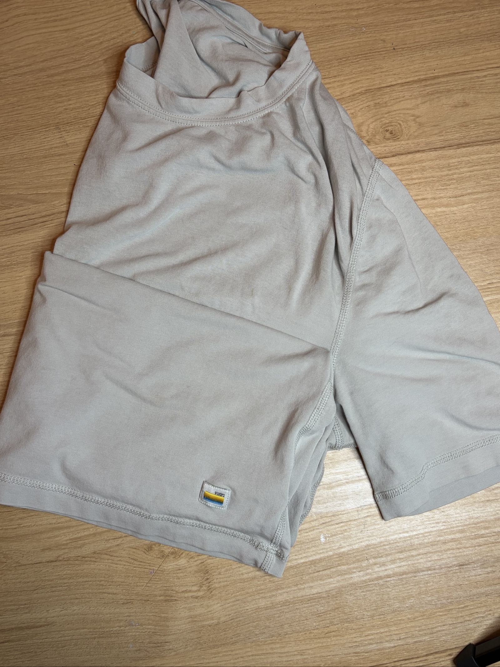 Vans Women Light Grey Small Cotton Pima Lyocell Blend T-Shirt