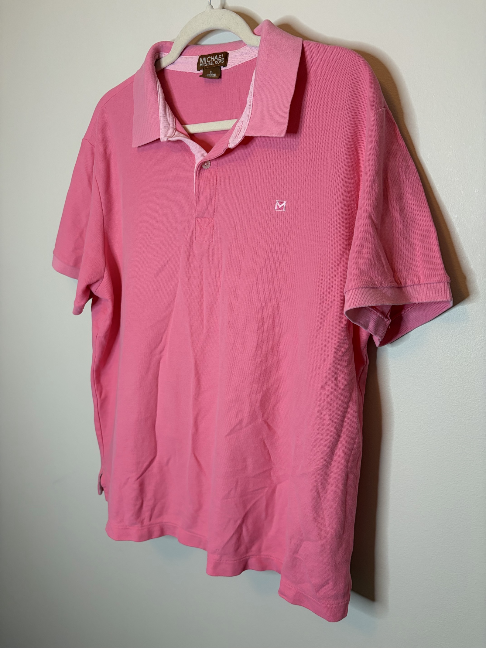 Michael Kors Women's Pink Polo Shirt XL Cotton image 7