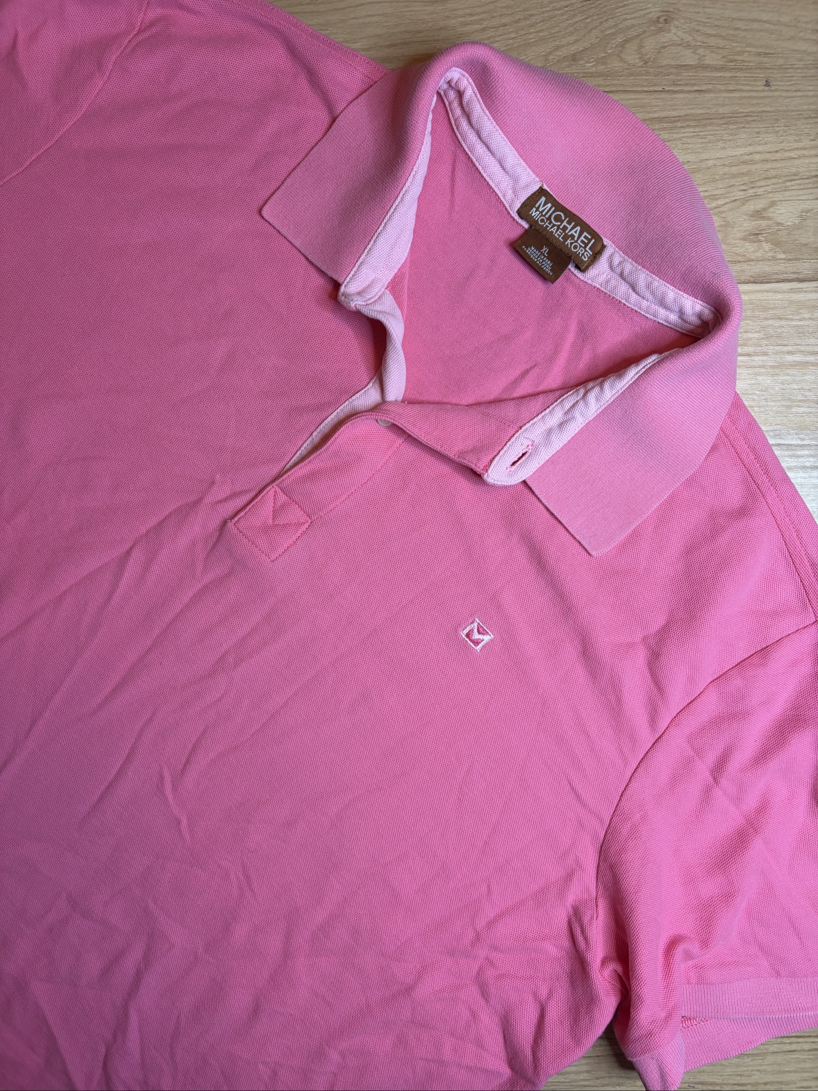Michael Kors Women's Pink Polo Shirt XL Cotton
