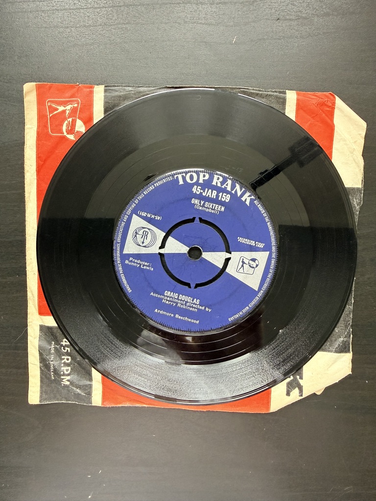 Craig Douglas Only Sixteen Vinyl 7" Single 45 RPM Record