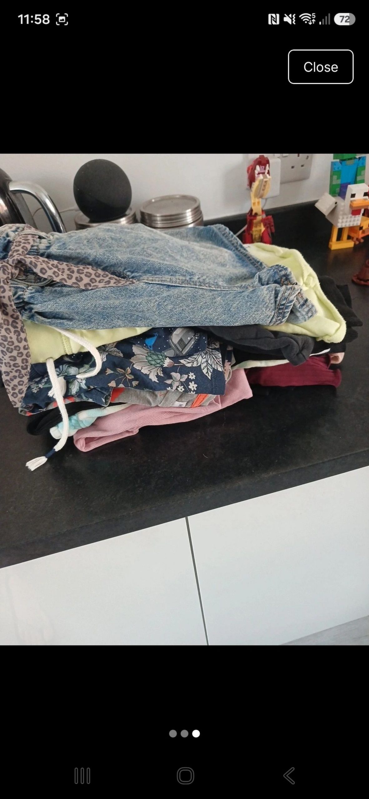 Kids Mixed Clothes Bundle Including Denim Shorts & Printed Leggings Various Sizes image 3