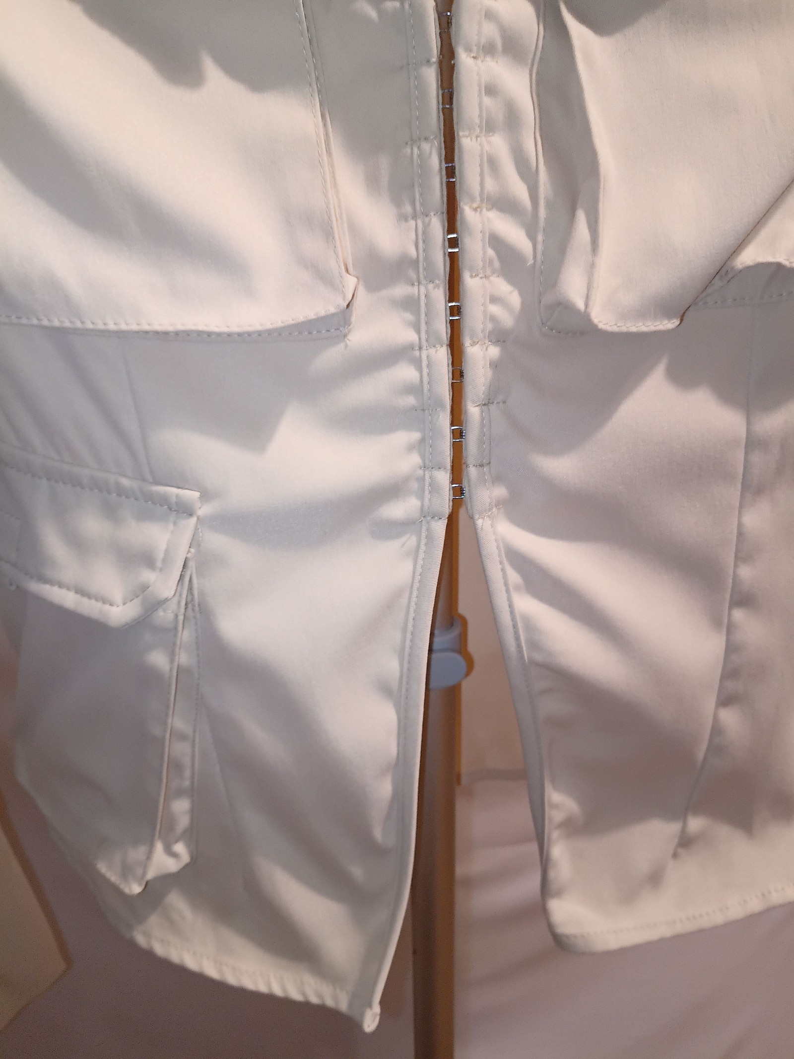 PrettyLittleThing Cream Collar Open Front Shirt Dress UK 10 image 5