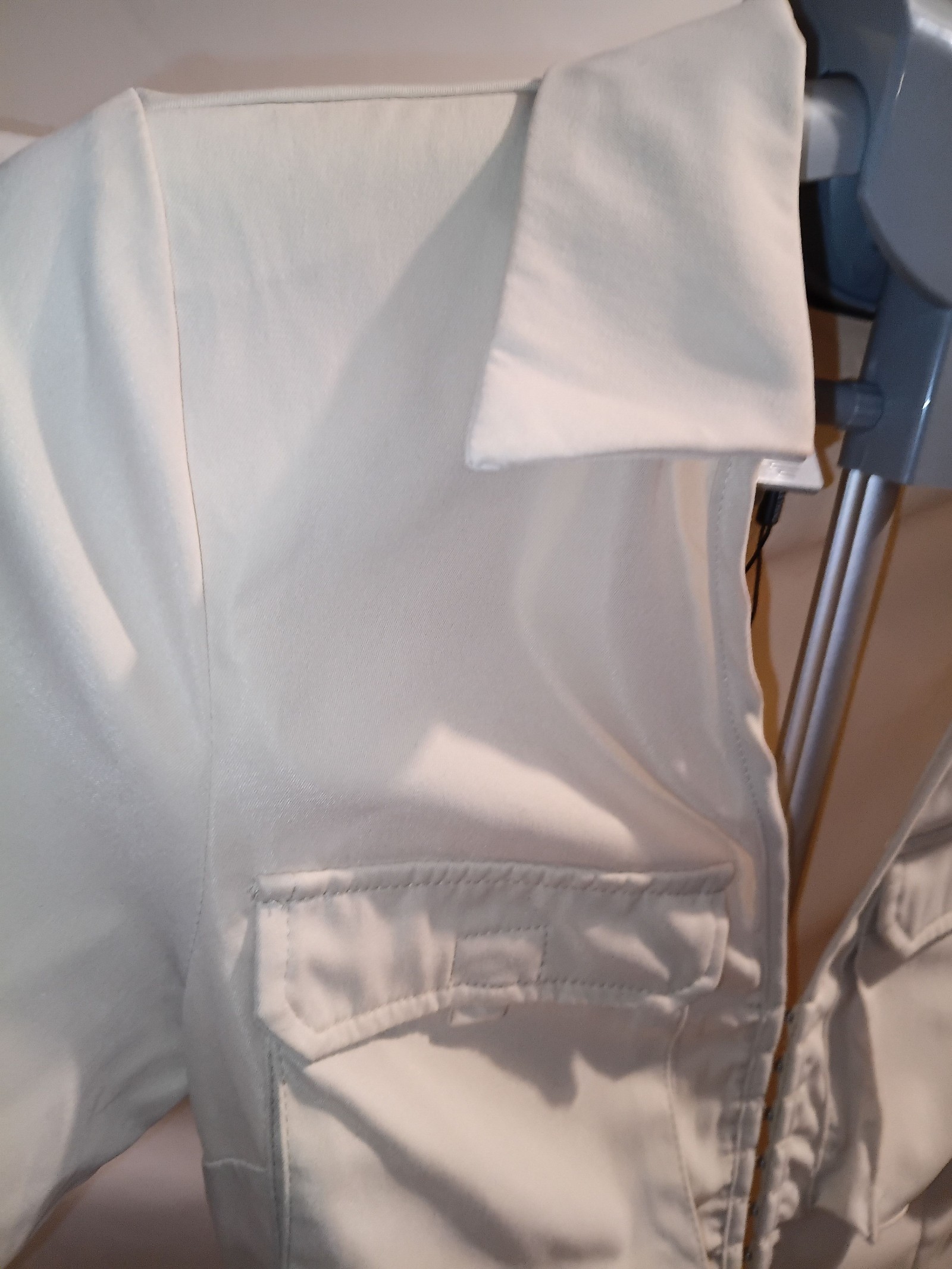 PrettyLittleThing Cream Collar Open Front Shirt Dress UK 10 image 7