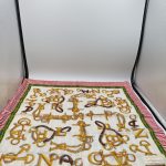 Lancel Women Multi-Colour Printed Silk Scarf Large Vintage