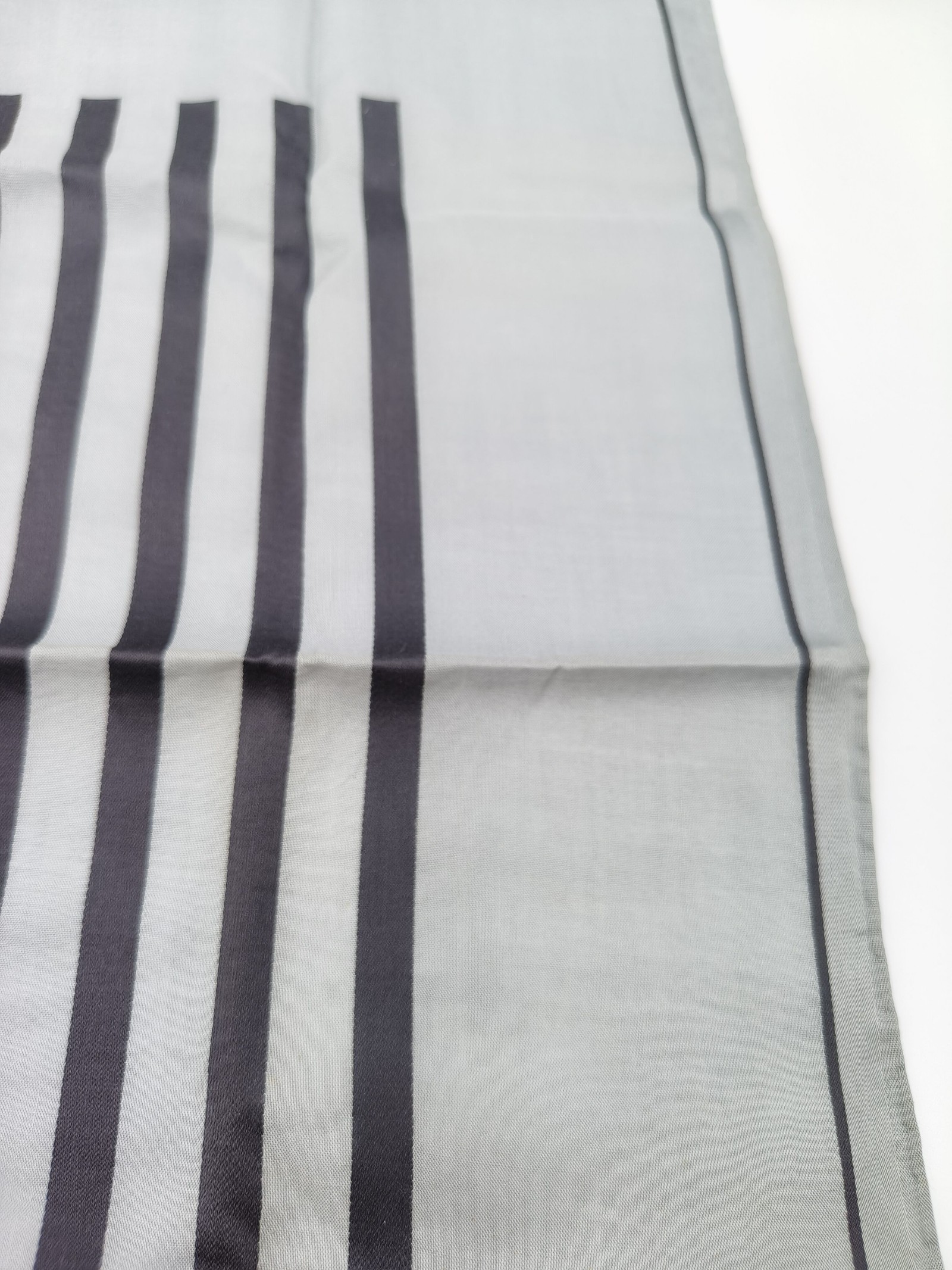 Yves Saint Laurent Women's Grey & Black Striped Handkerchief image 4
