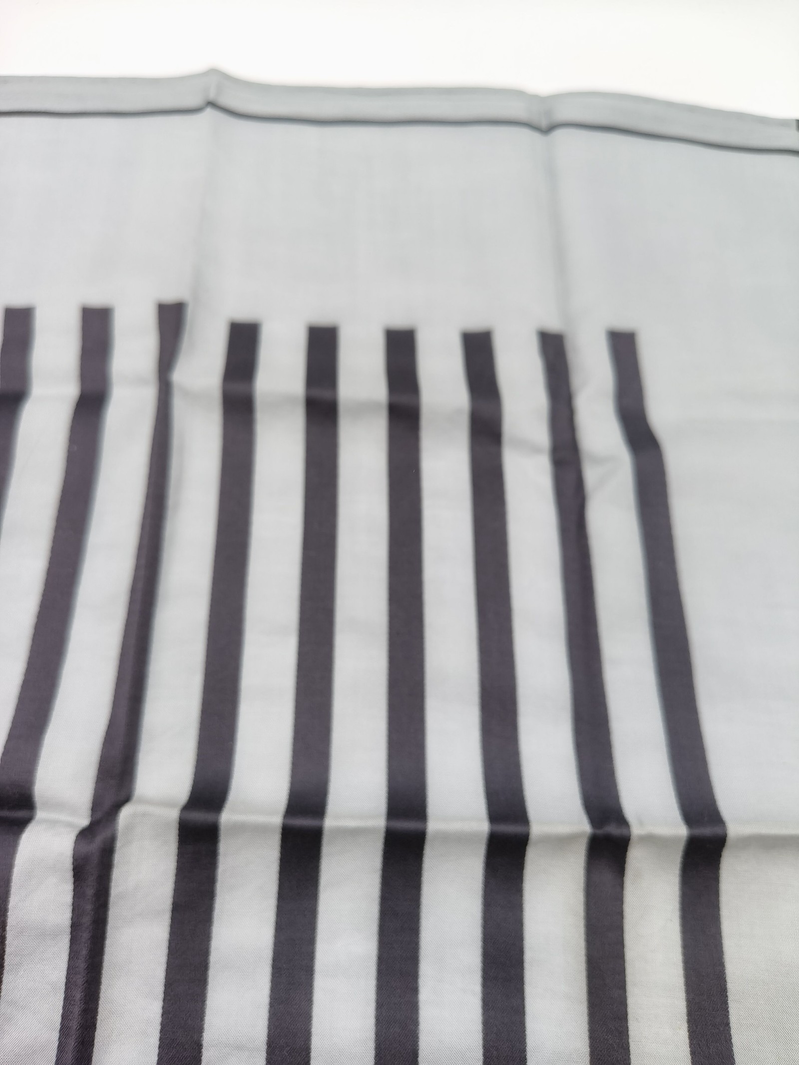 Yves Saint Laurent Women's Grey & Black Striped Handkerchief image 7