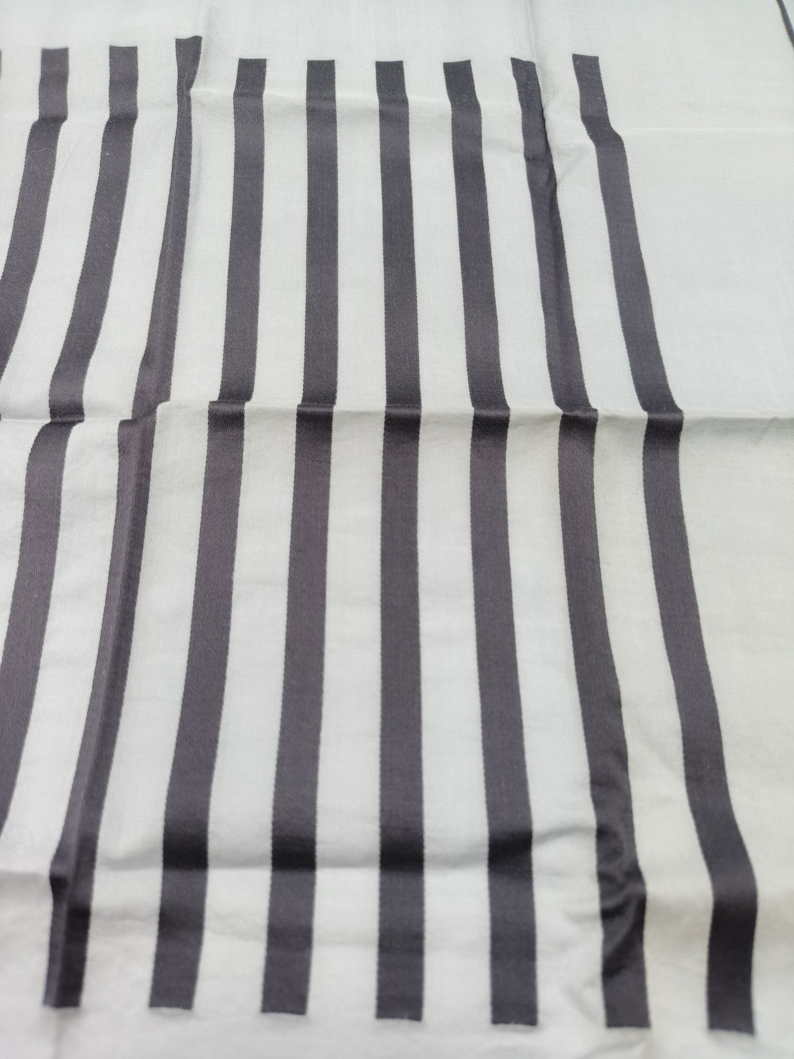 Yves Saint Laurent Women's Grey & Black Striped Handkerchief image 8