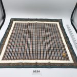 DAKS Brown Checked Cotton Handkerchief One Size 40cm
