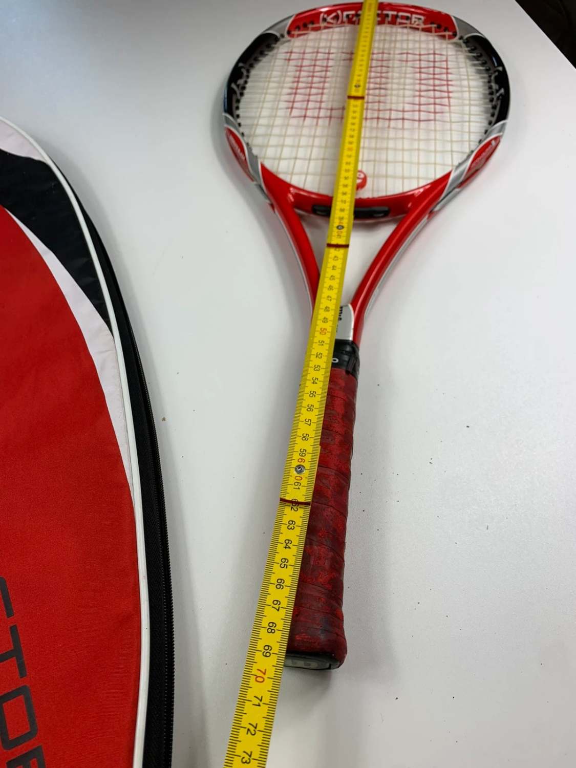 Wilson K Factor Rouge & Blanc Raquette de Tennis 68 cm avec Housse image 2