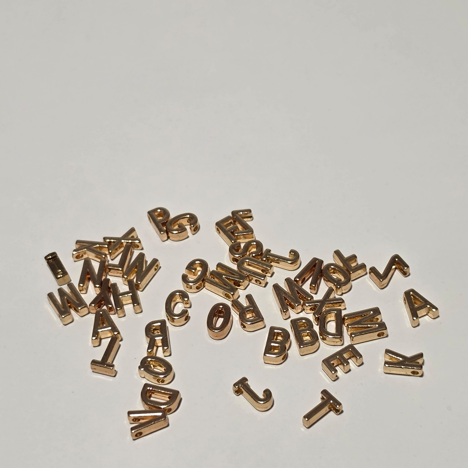 Costume Gold tone Alphabet Letter Charms Mixed Set.b5