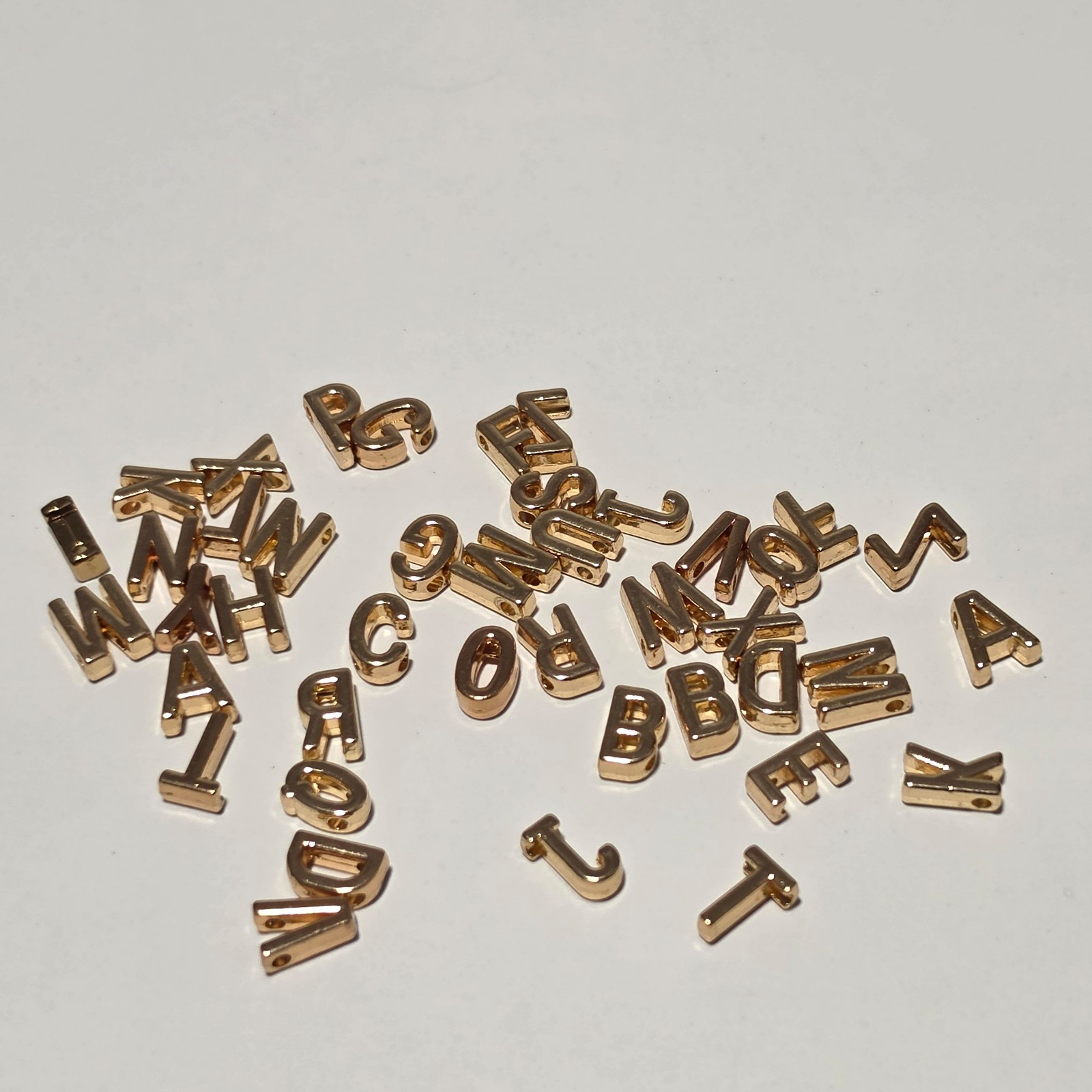 Costume Gold tone Alphabet Letter Charms Mixed Set.b5 image 2