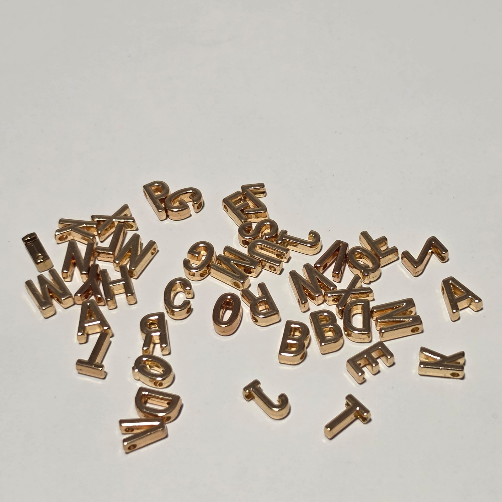 Costume Gold tone Alphabet Letter Charms Mixed Set.b5 image 3