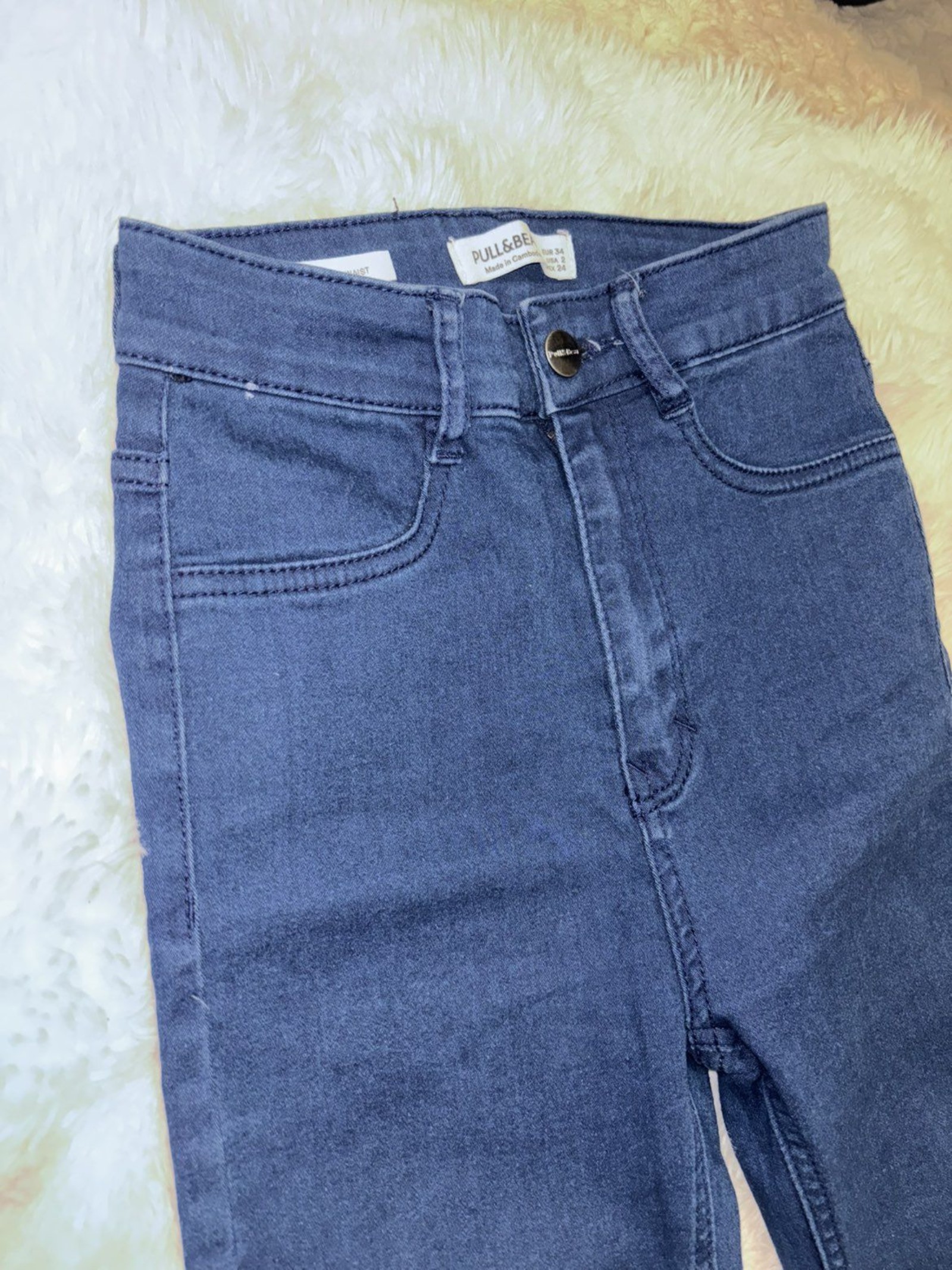 Pull&Bear Blue Skinny High Waist Jeans EU 34 US 2 image 2