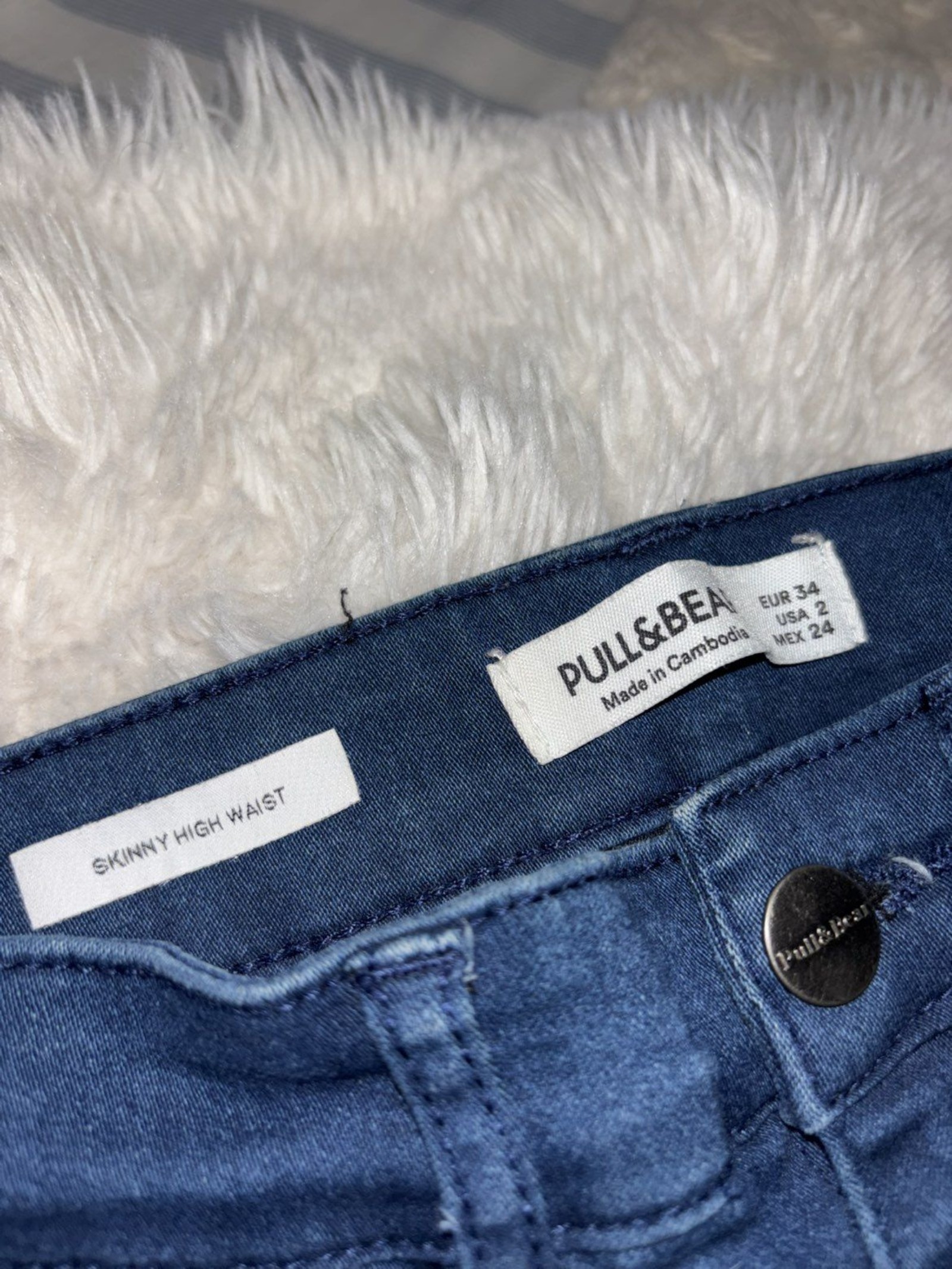 Pull&Bear Blue Skinny High Waist Jeans EU 34 US 2 image 3
