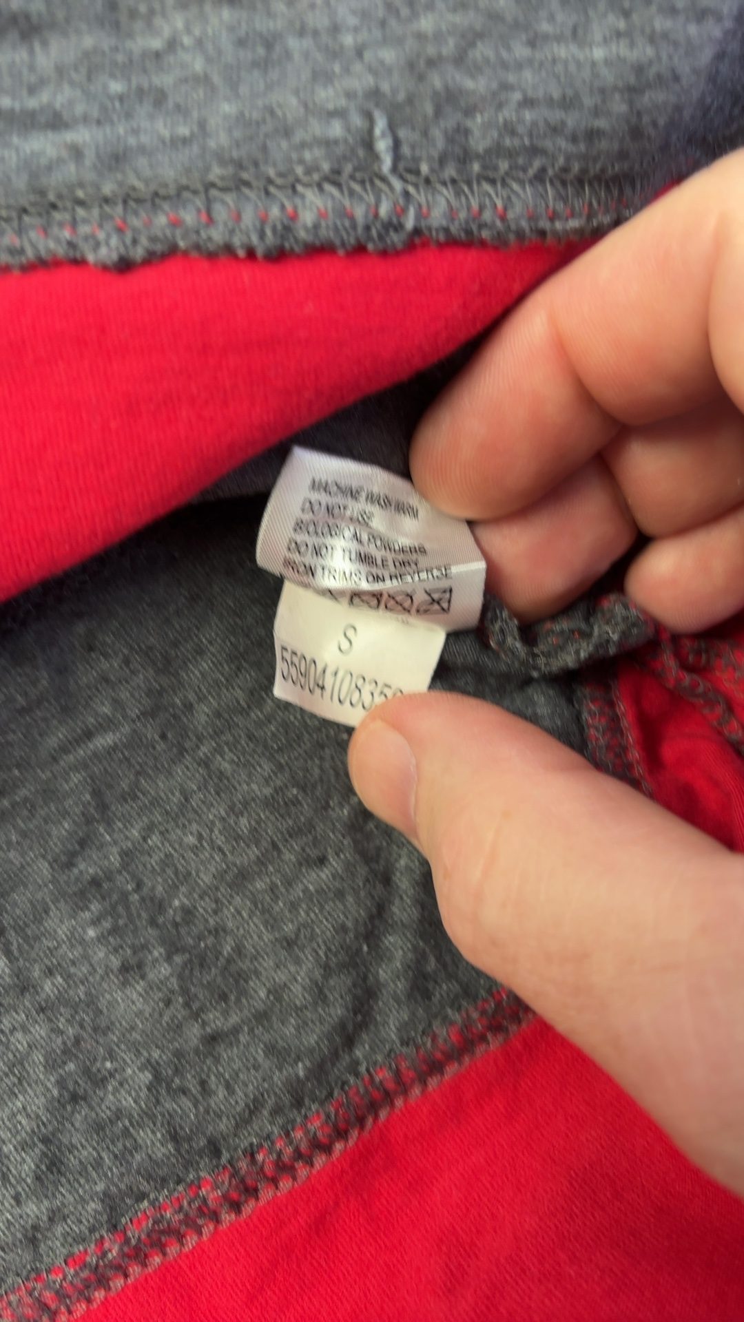 Pierre Cardin Men's Red & Grey Striped Cotton Rugby Shirt Small good condition image 6