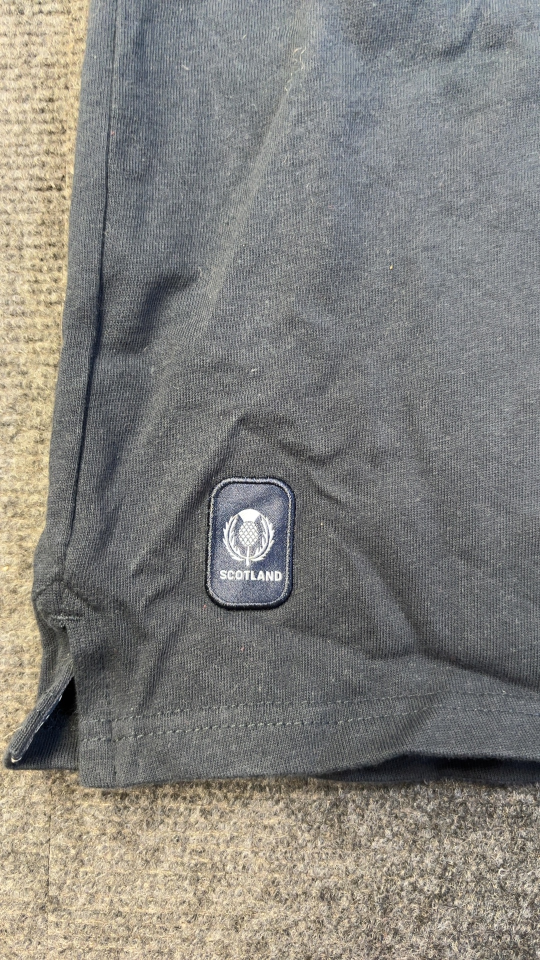 Scotland Classics Navy & White Cotton Rugby Polo Shirt Large good condition image 9