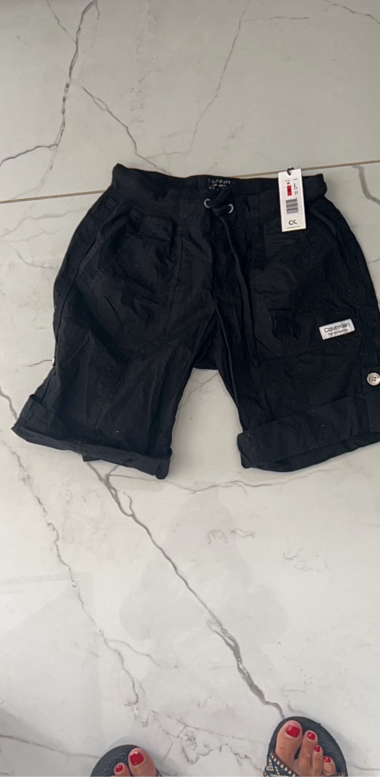 Calvin Klein Black Performance Cargo Shorts XS image 2