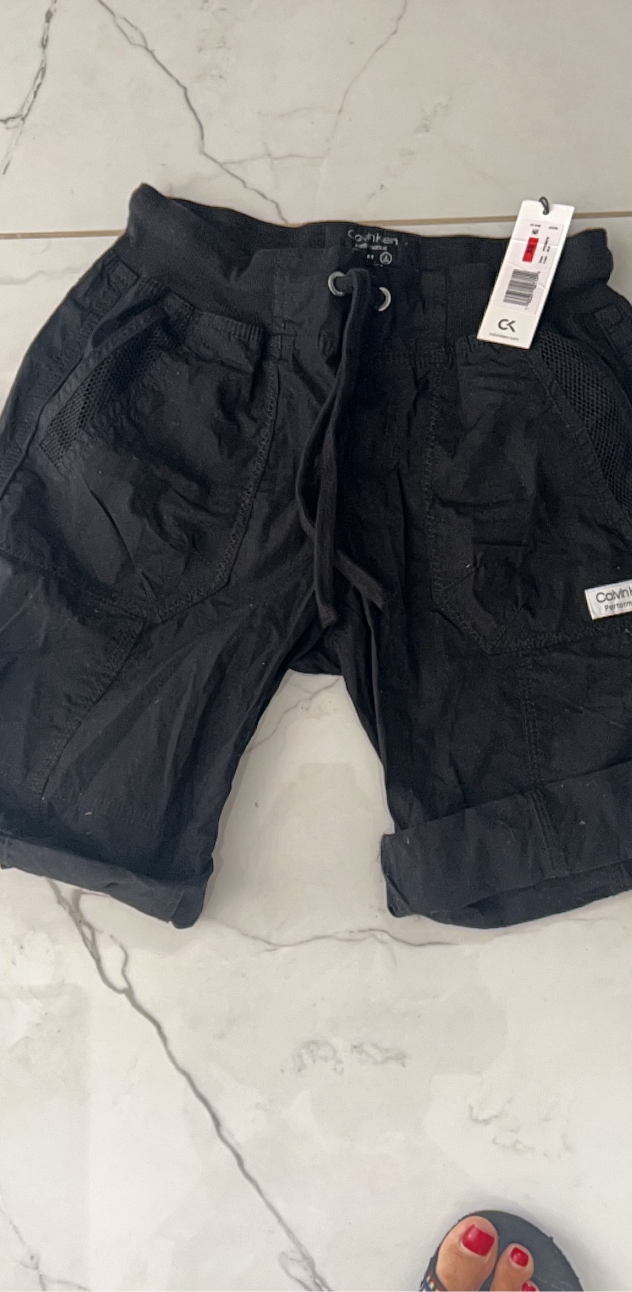 Calvin Klein Black Performance Cargo Shorts XS image 10